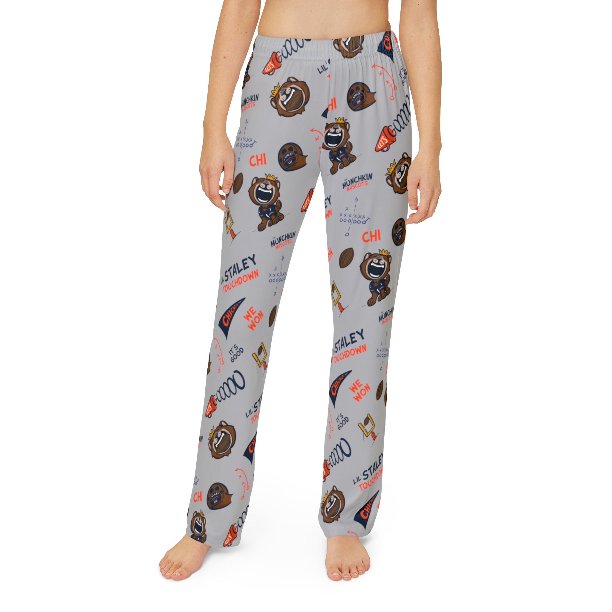 Kids Pajama Pants (AOP) - Pattern - Lil' Staley CHI Football