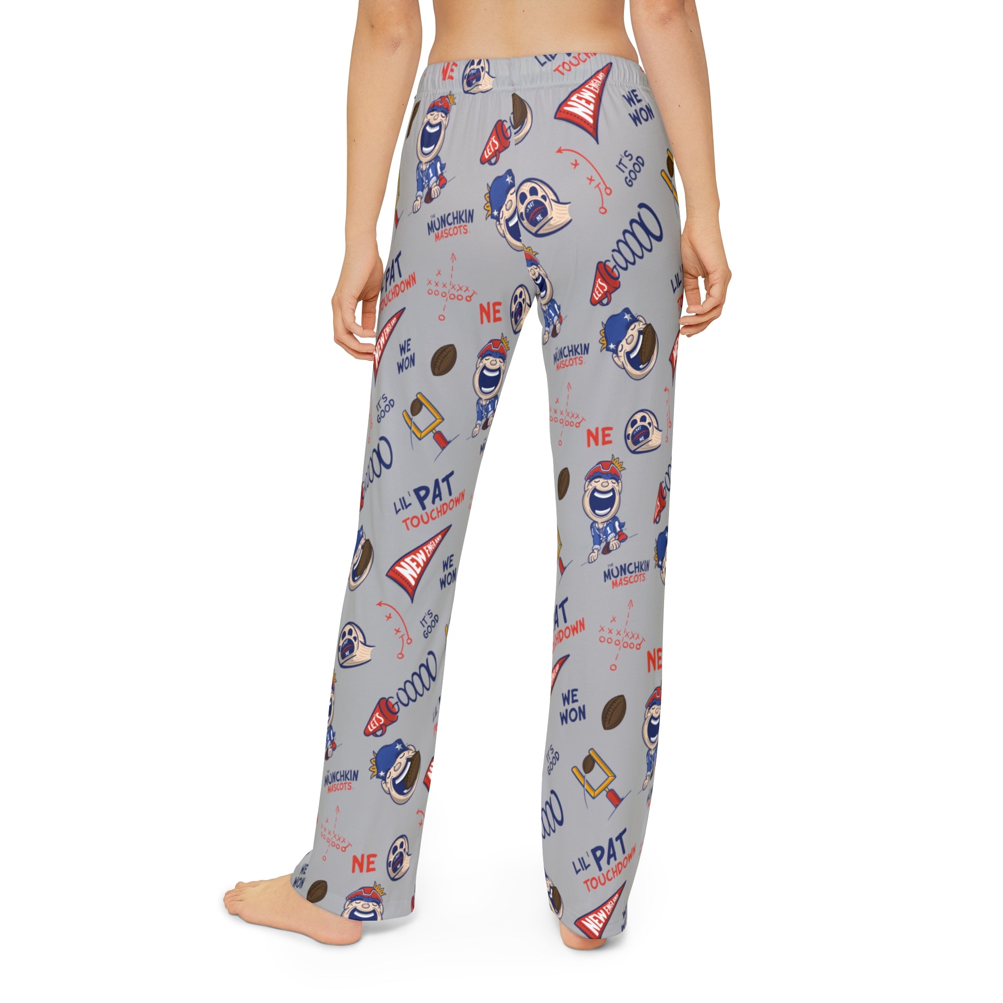 Kids Pajama Pants (AOP) - Pattern - Lil' Pat NE Football