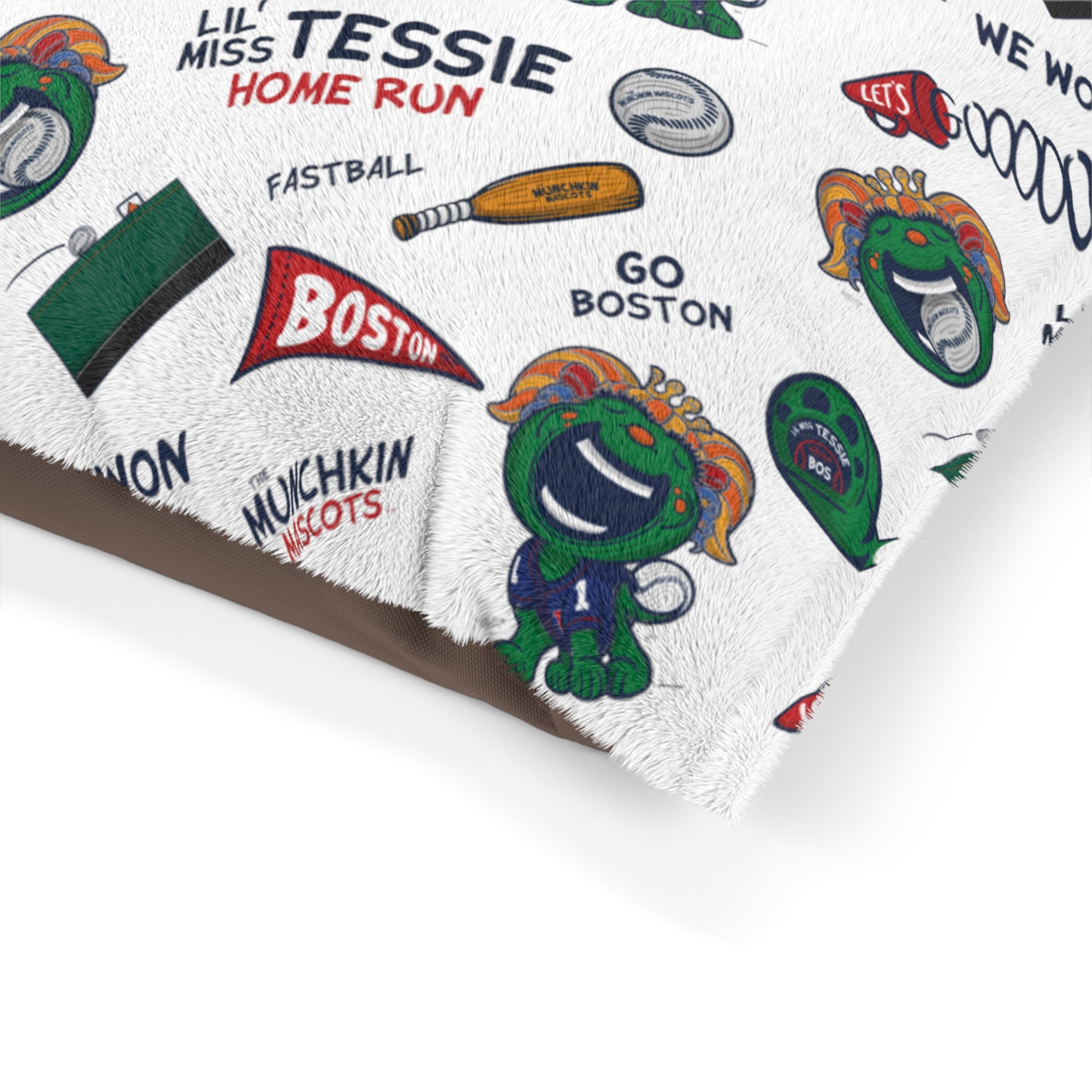 Pet Bed - Lets Go + Pattern - Lil' Miss Tessie BOS Baseball