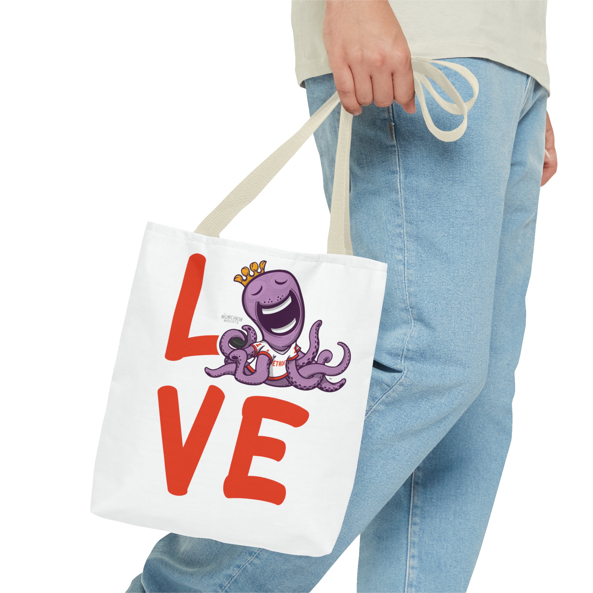 Tote Bag (AOP) - LOVE + Lets Go - Lil' Stanley DET Hockey