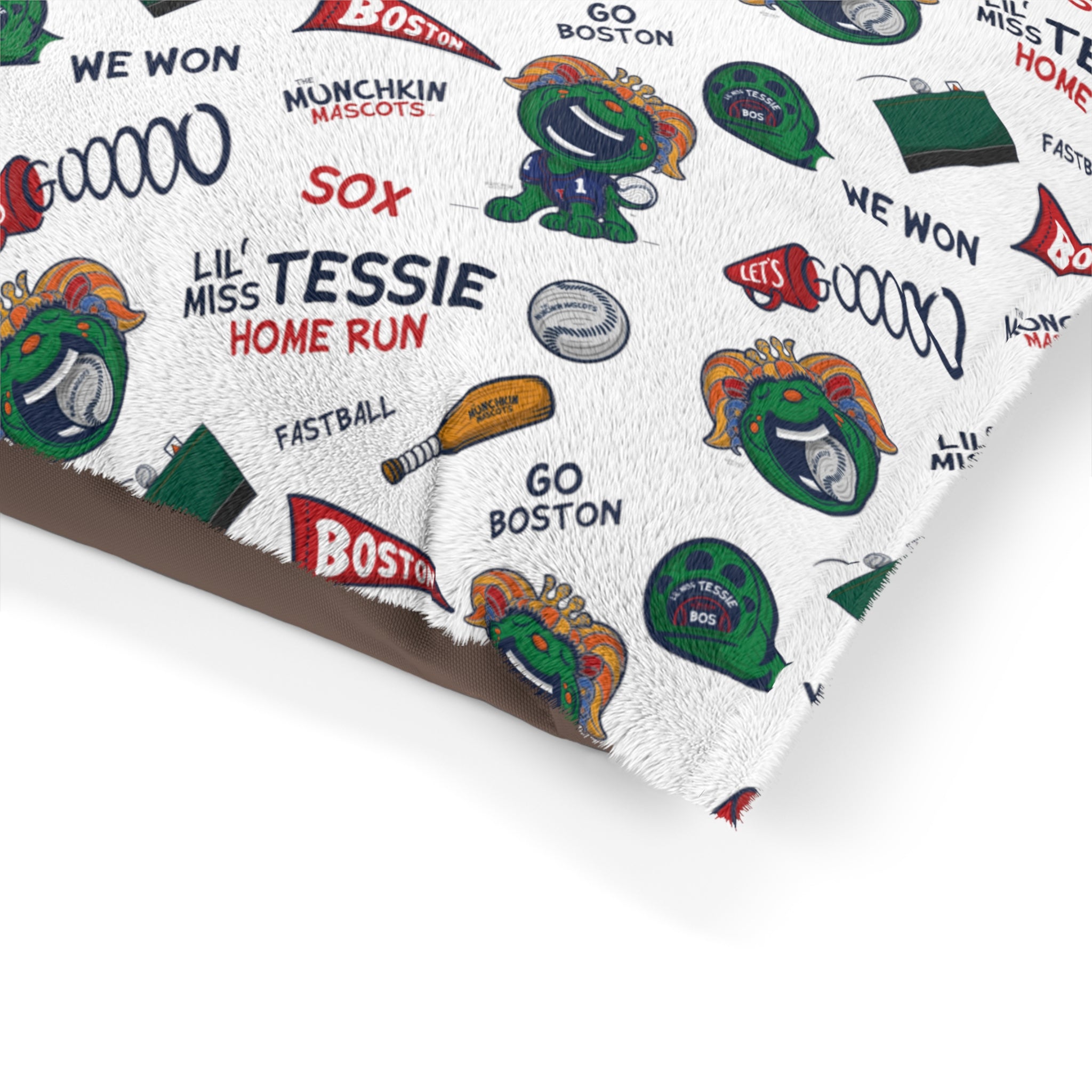 Pet Bed - Lets Go + Pattern - Lil' Miss Tessie BOS Baseball