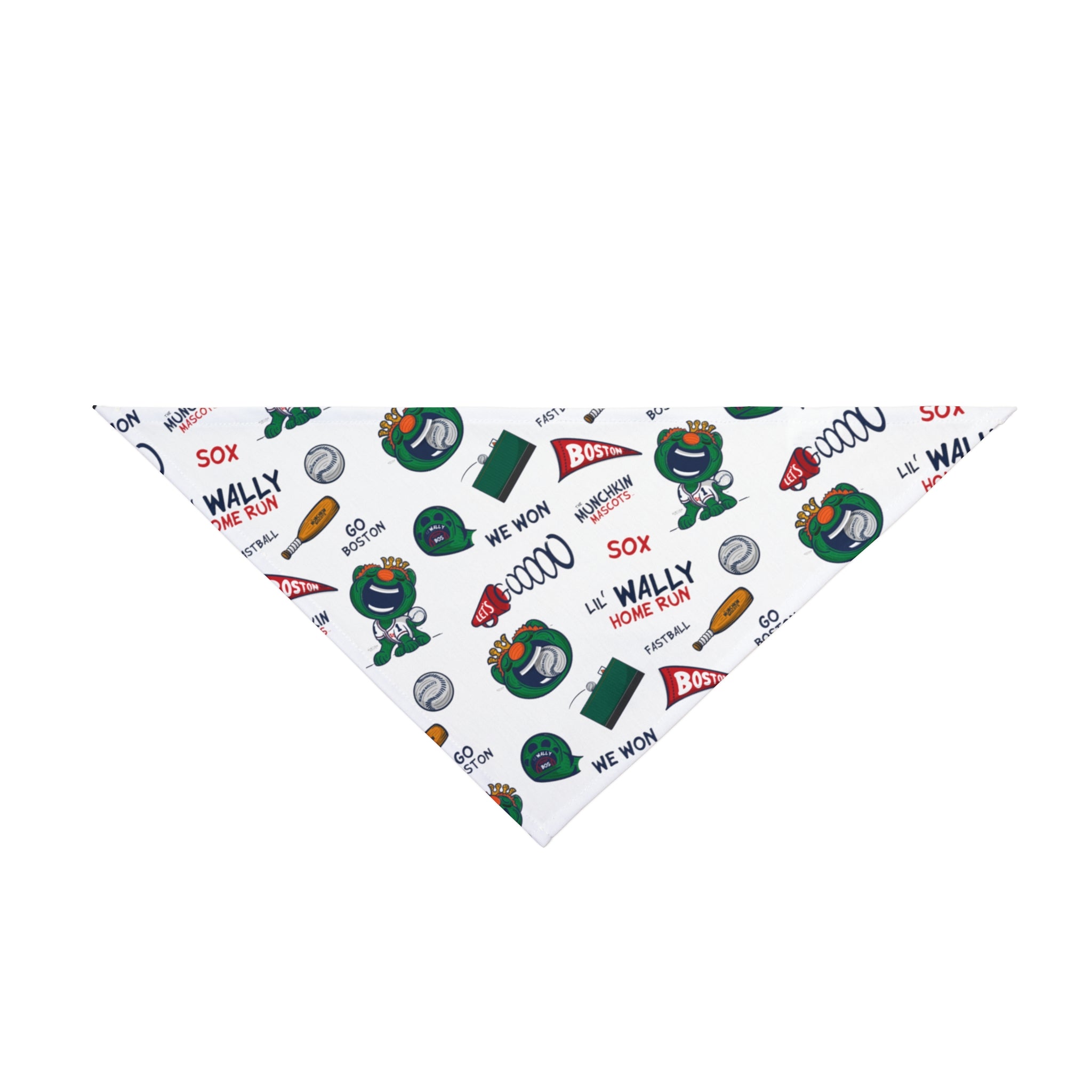 Pet Bandana - Pattern - Lil' Wally BOS Baseball