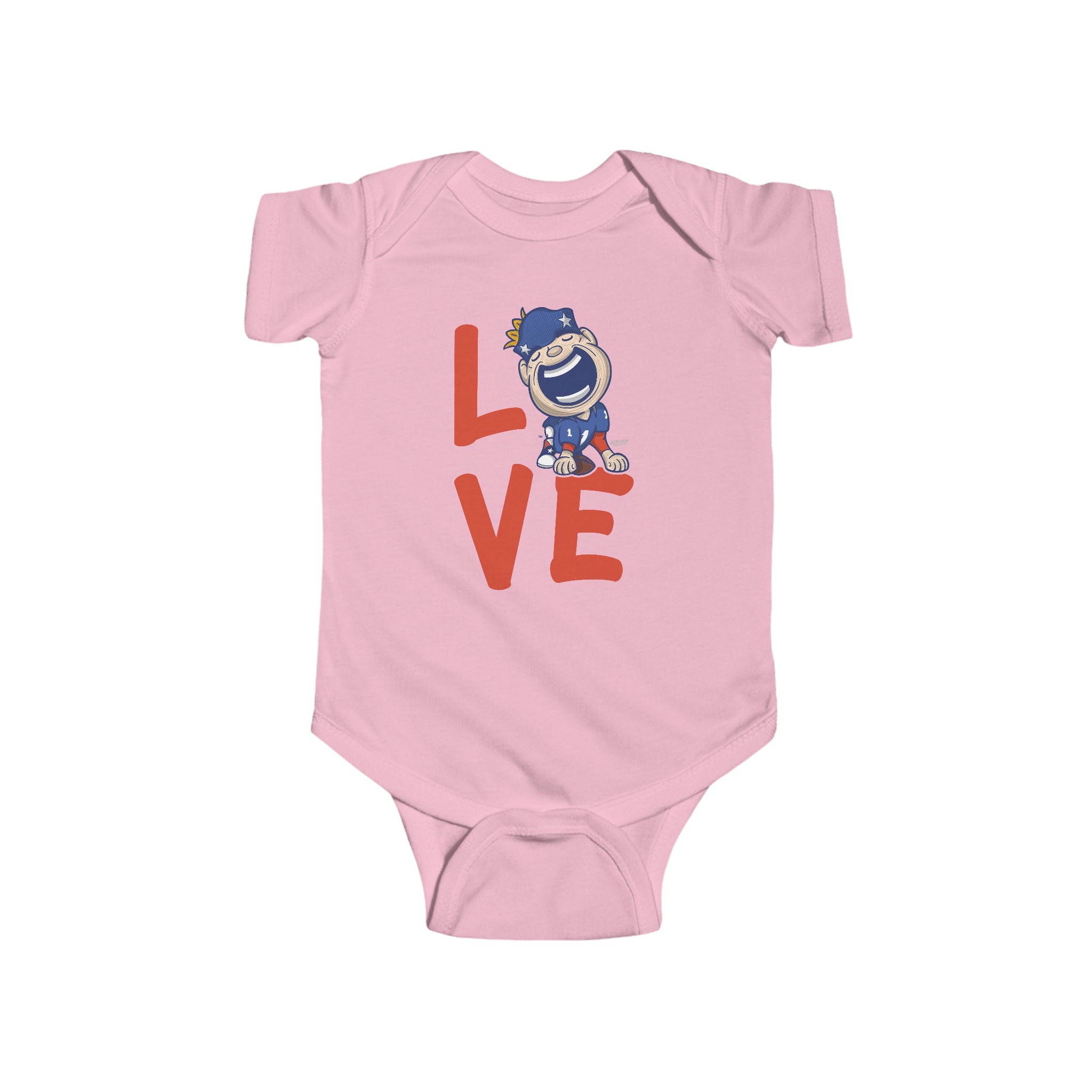 Infant Fine Jersey Bodysuit - LOVE - Lil' Pat NE Football