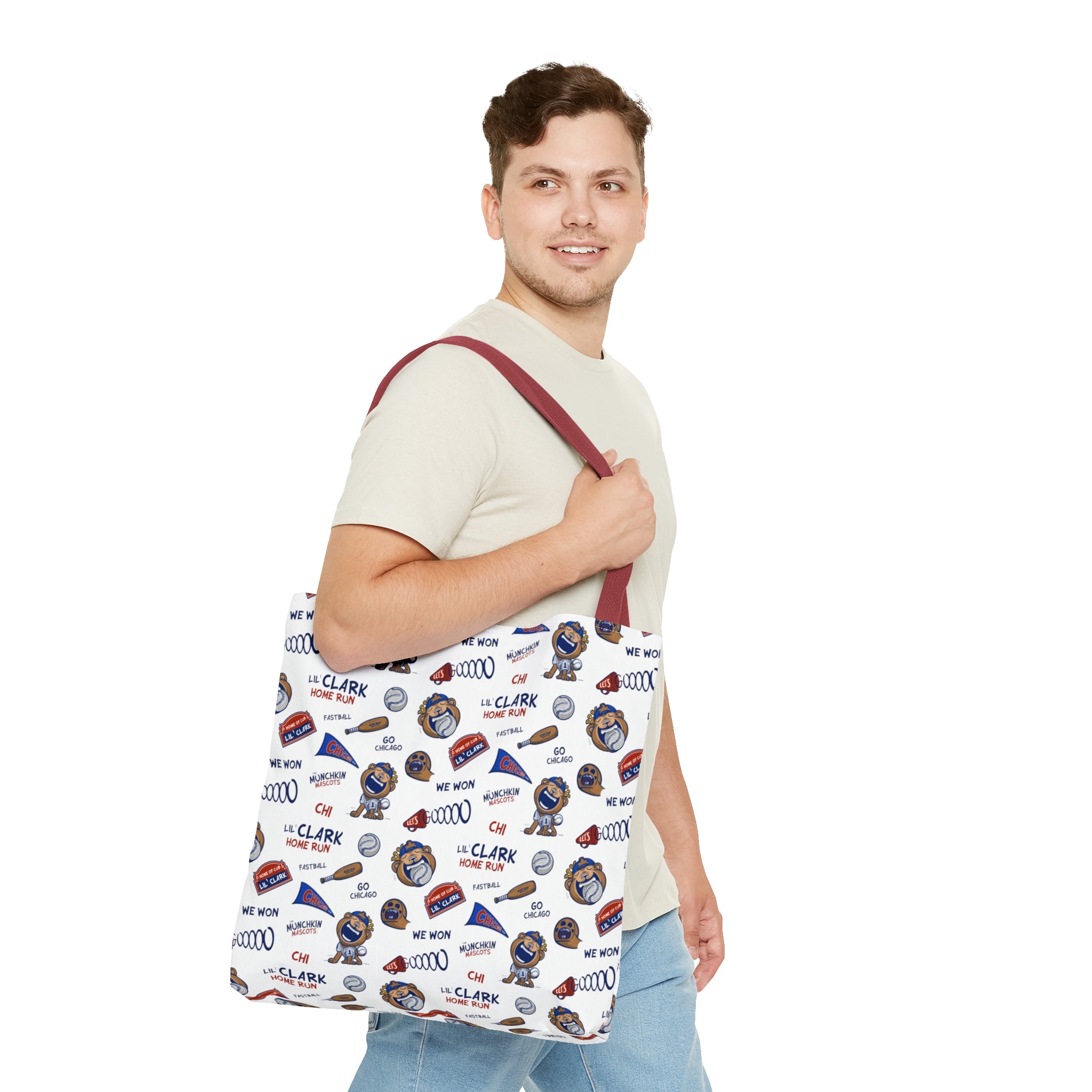 Tote Bag (AOP) - Pattern - Lil' Clark CHI Baseball