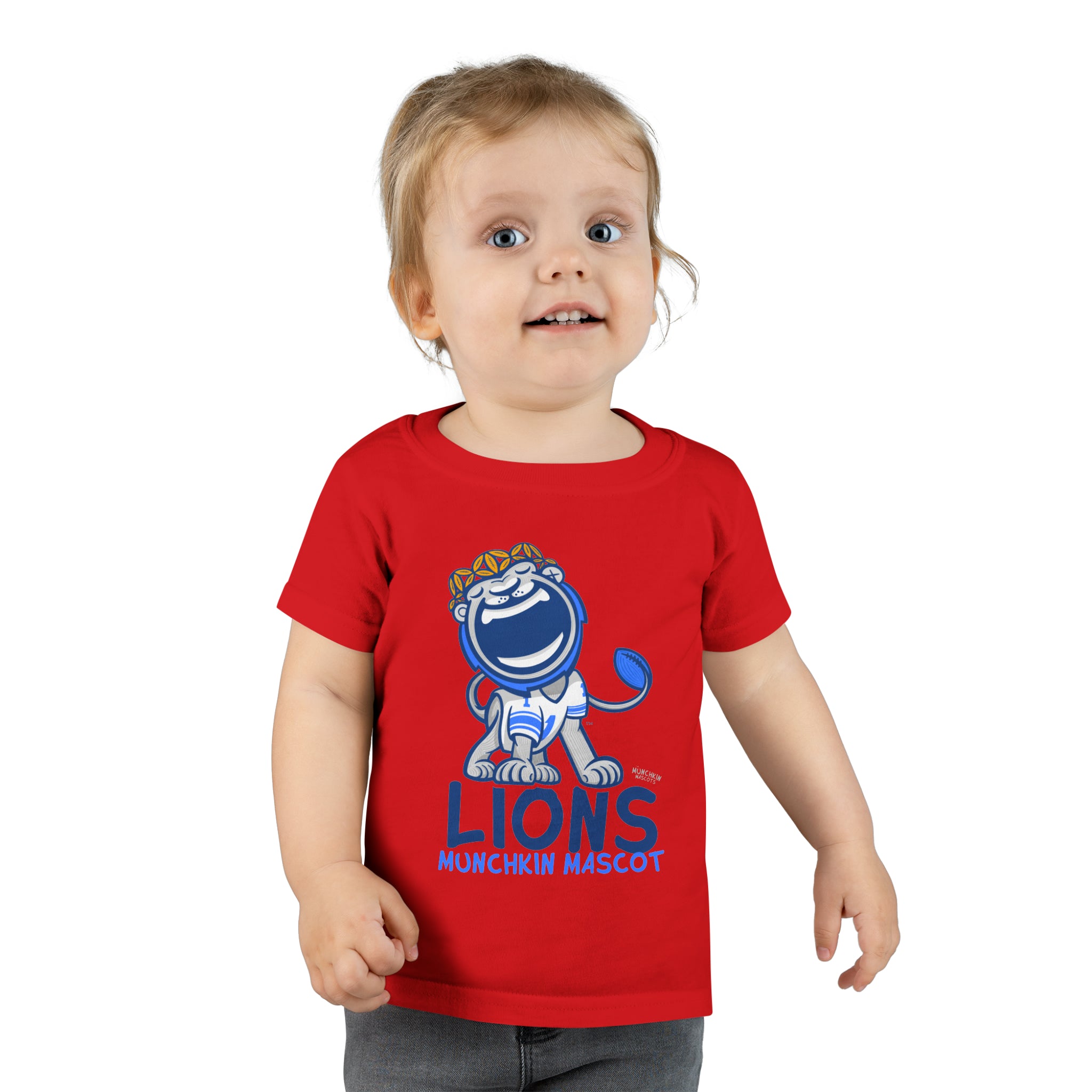 Toddler T-shirt - Munchkin Mascot - Lil' Miss Roary DET Football