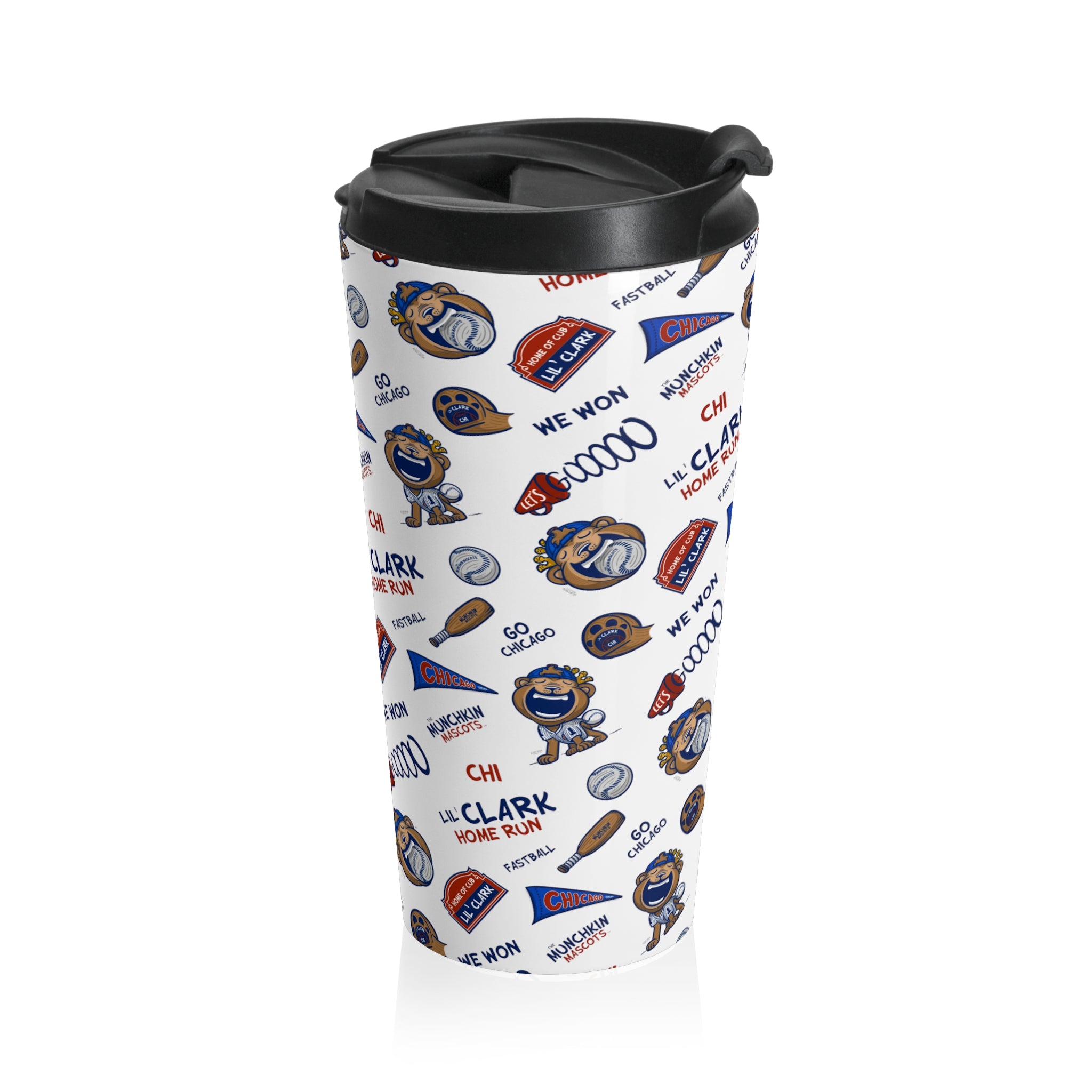 Stainless Steel Travel Mug - Lil' Clark CHI Baseball