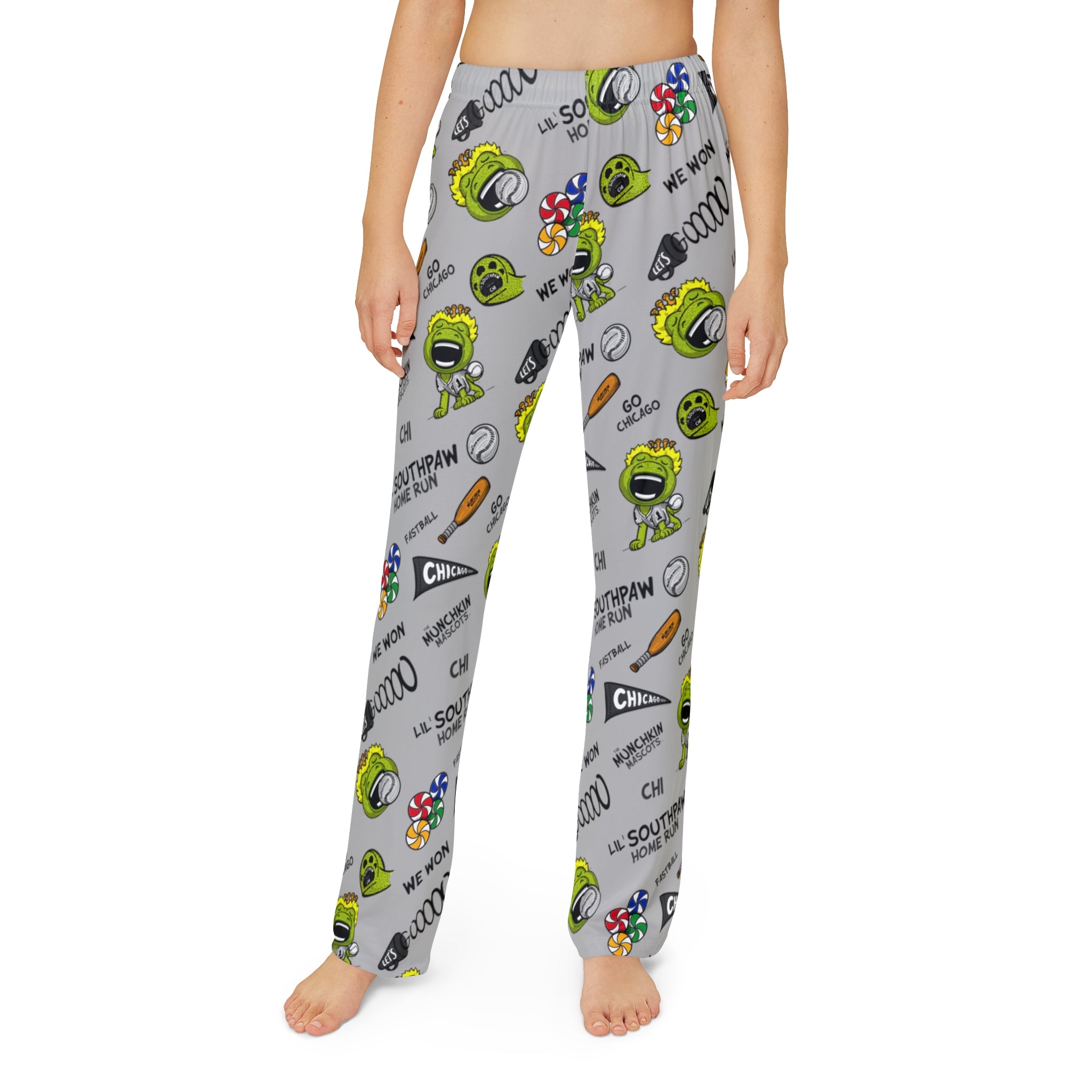 Kids Pajama Pants (AOP) - Pattern - Lil' Southpaw CHI Baseball