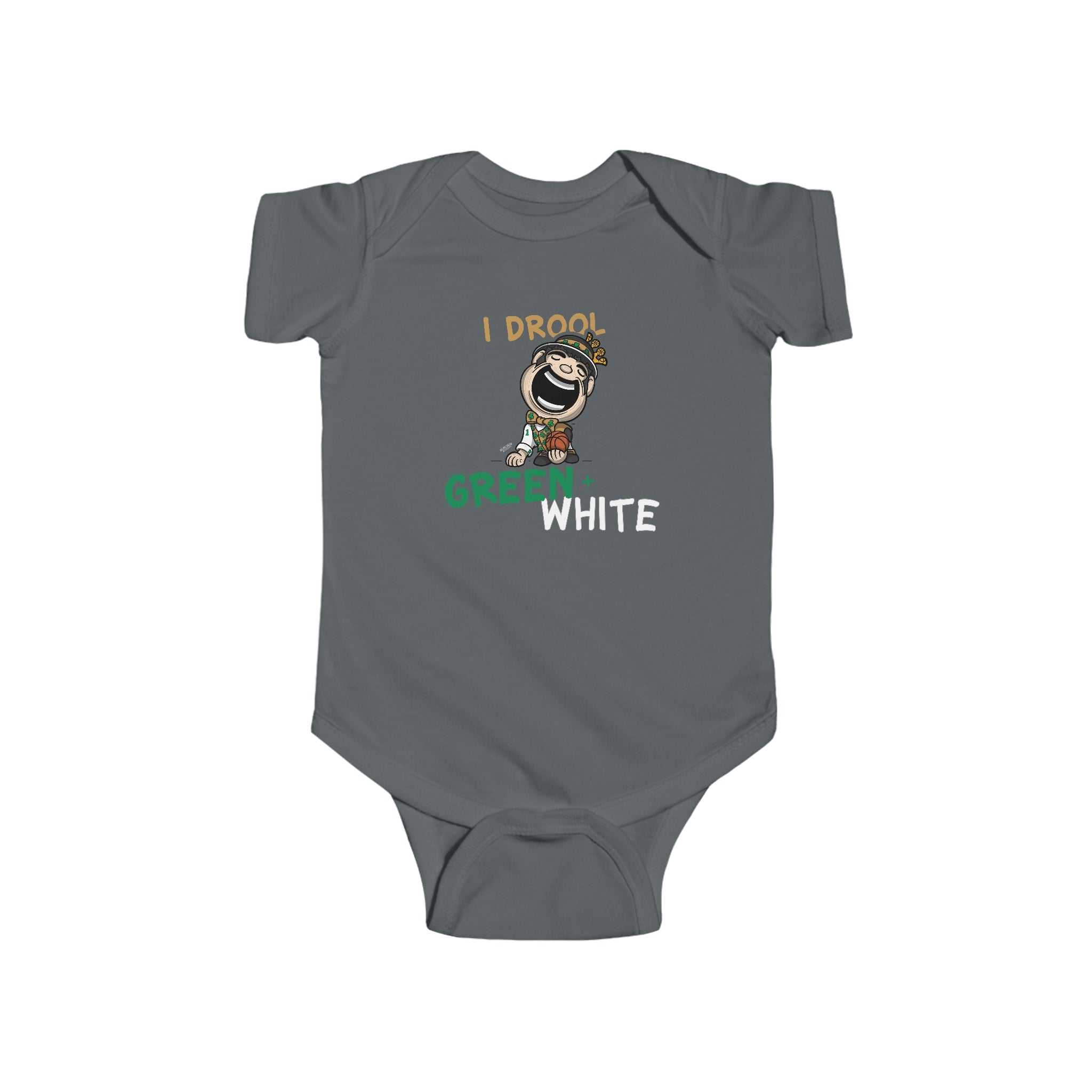 Infant Fine Jersey Bodysuit - I Drool - Lil' Lucky BOS Basketball