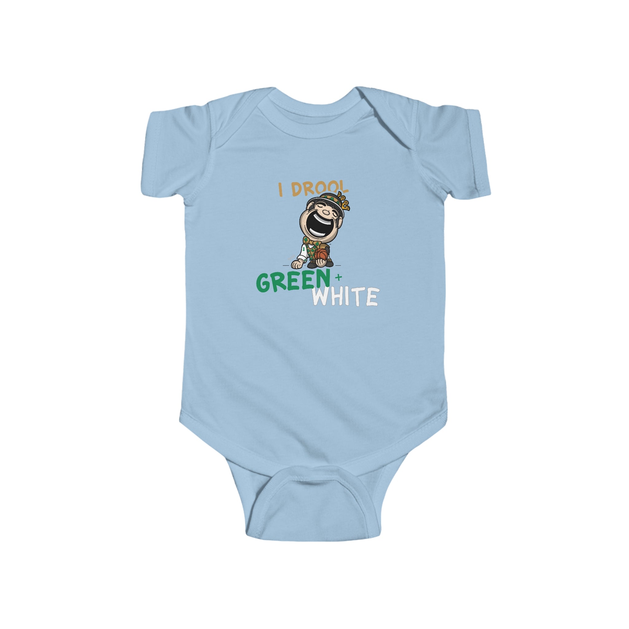 Infant Fine Jersey Bodysuit - I Drool - Lil' Lucky BOS Basketball