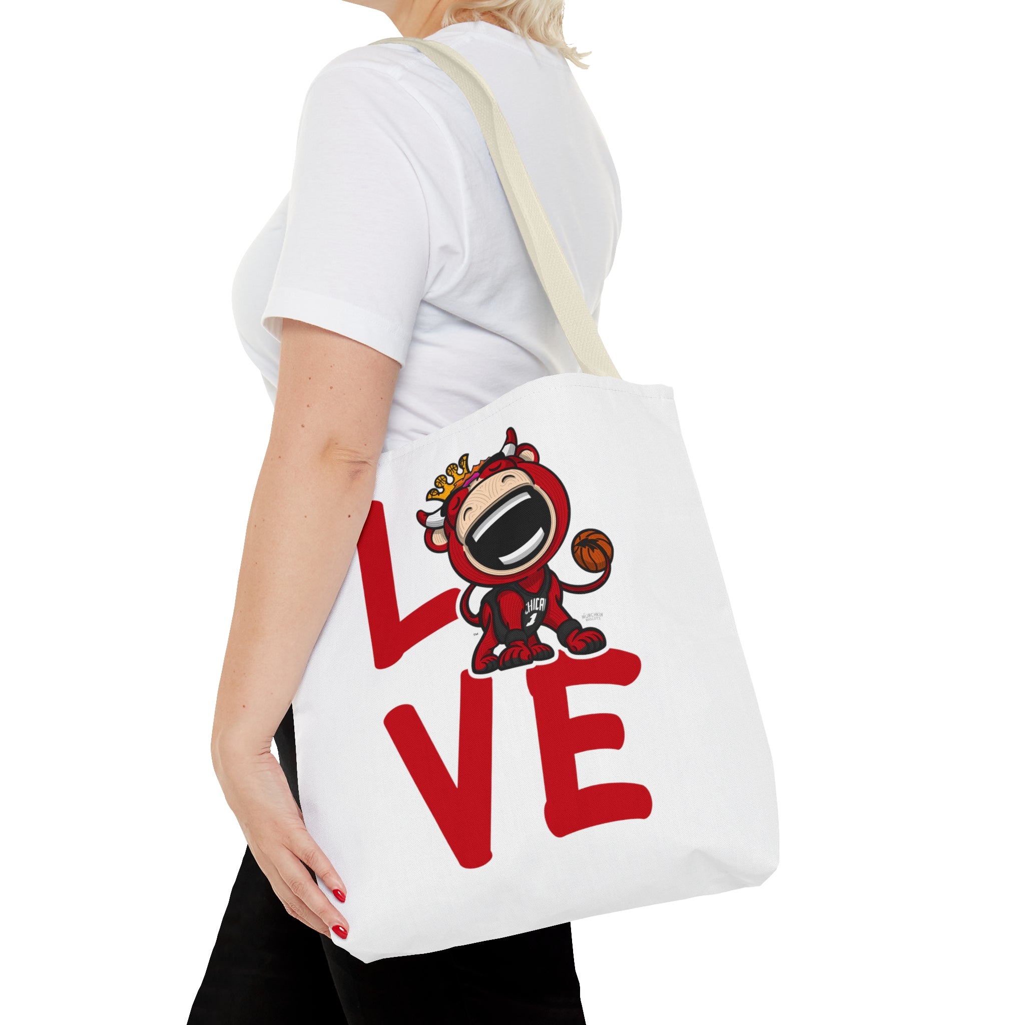 Tote Bag (AOP) - LOVE + Lets Go - Lil' Benny CHI Basketball