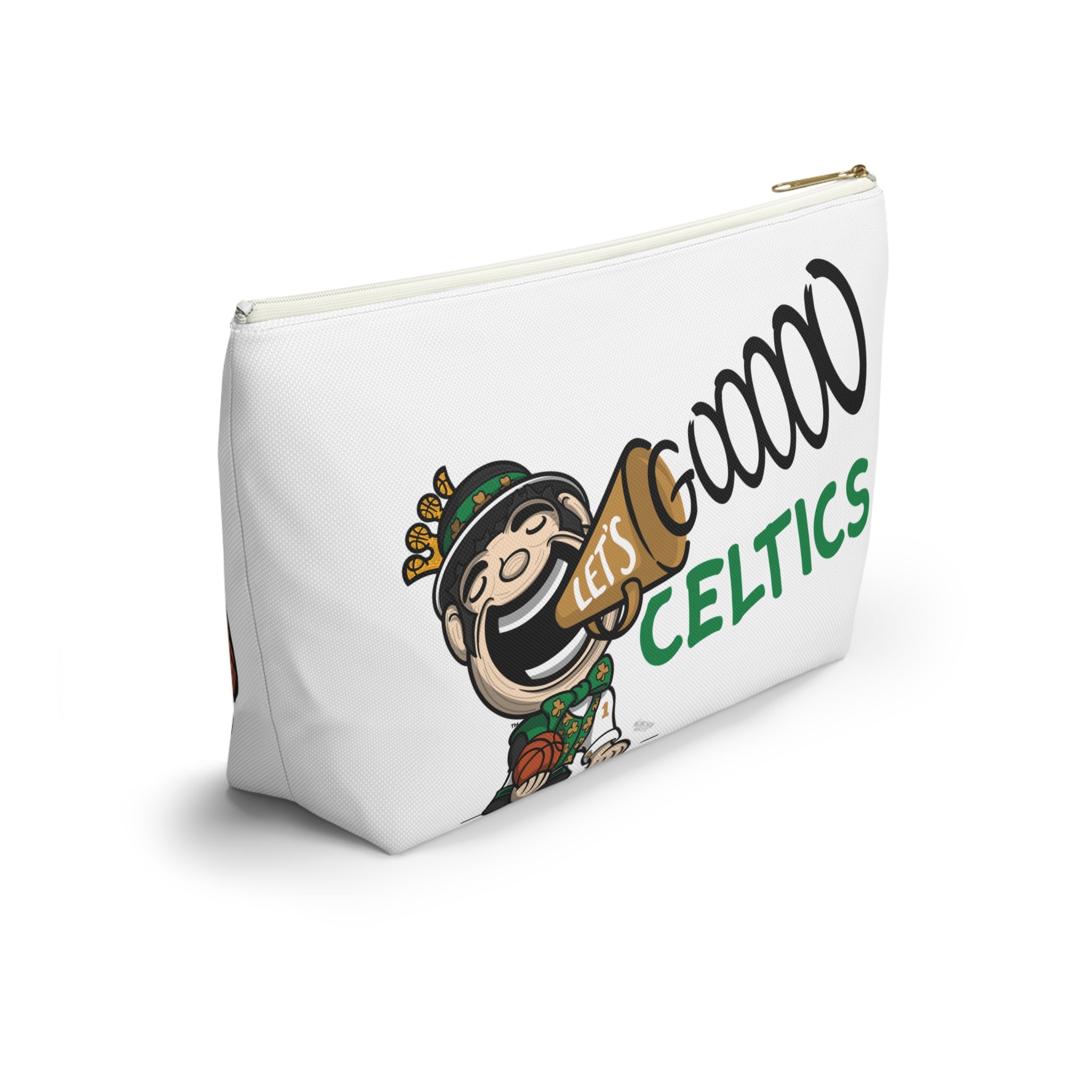 Boston Basketball Accessory Pouch Lil' Lucky Themed | Hand-Drawn Art | Gifts for Kids