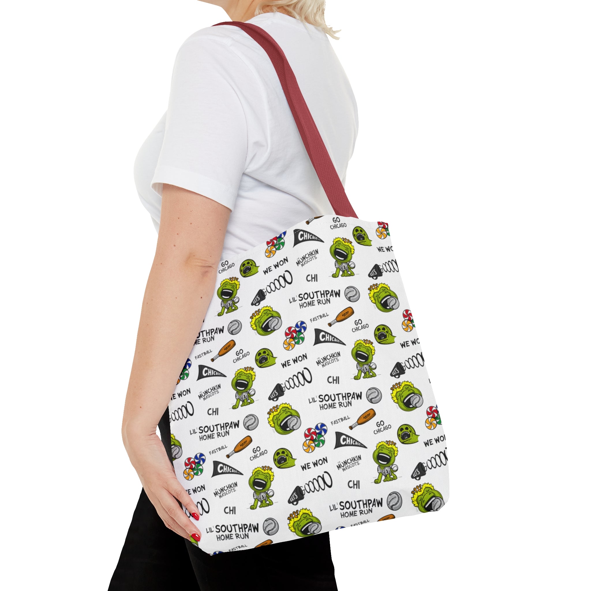 Tote Bag (AOP) - Pattern - Lil' Southpaw CHI Baseball