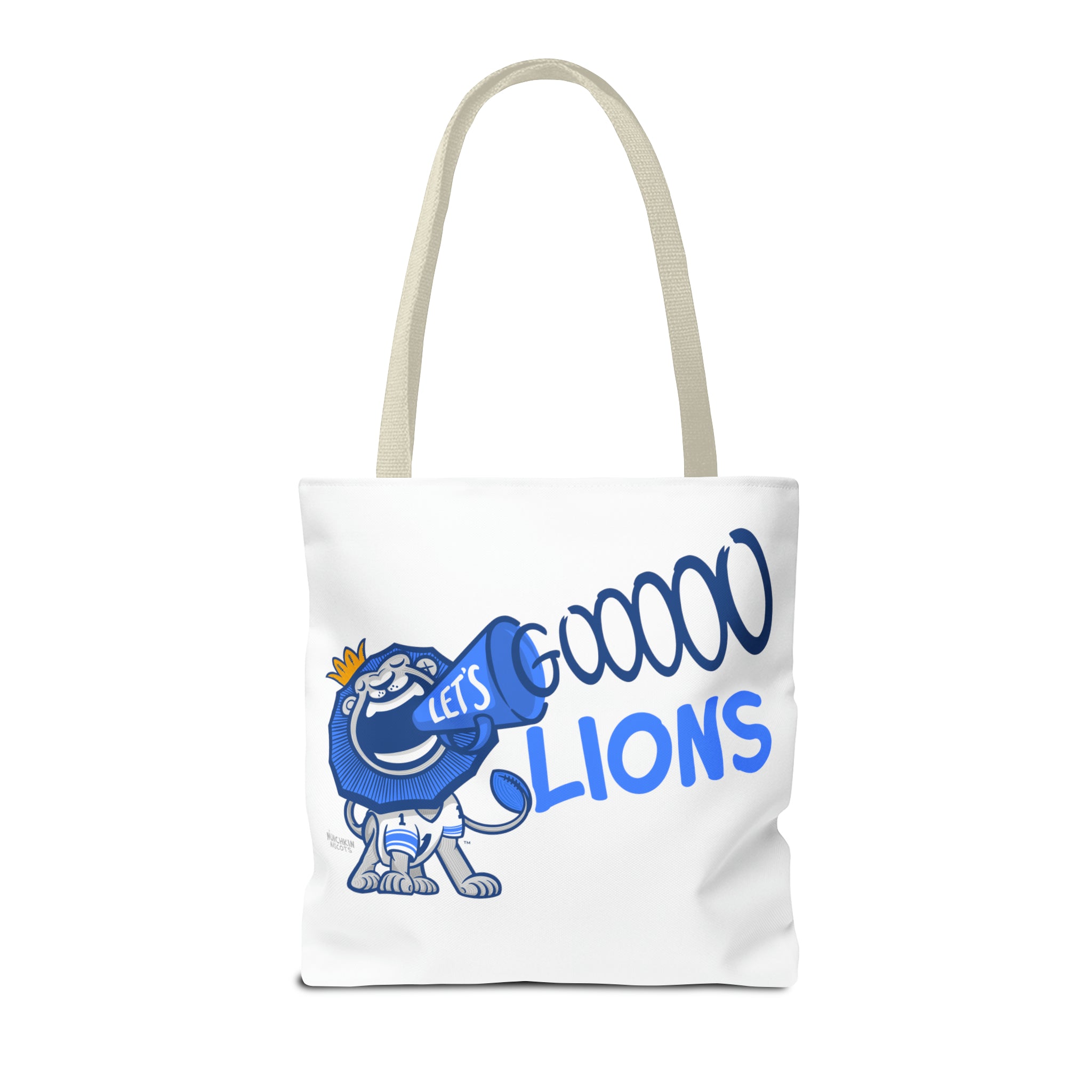 Tote Bag (AOP) - LOVE + Lets Go - Lil' Roary DET Football