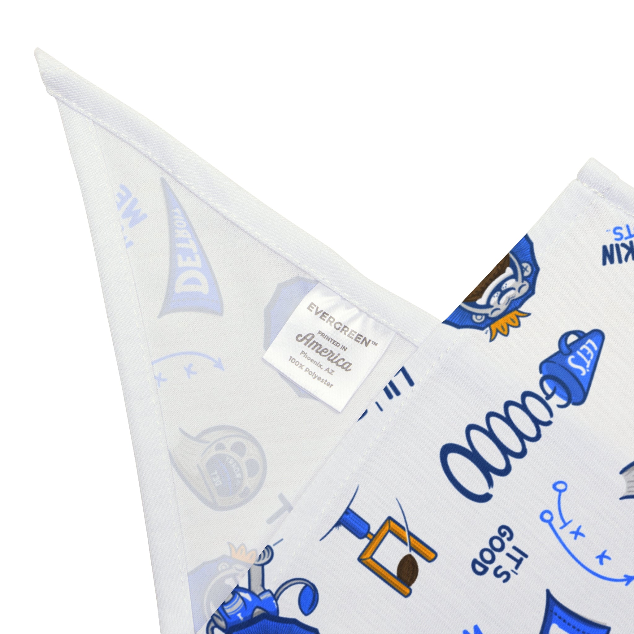 Detroit Football  Pet Bandana Lil' Roary Pattern | Hand-Drawn Art | Gifts for Pets