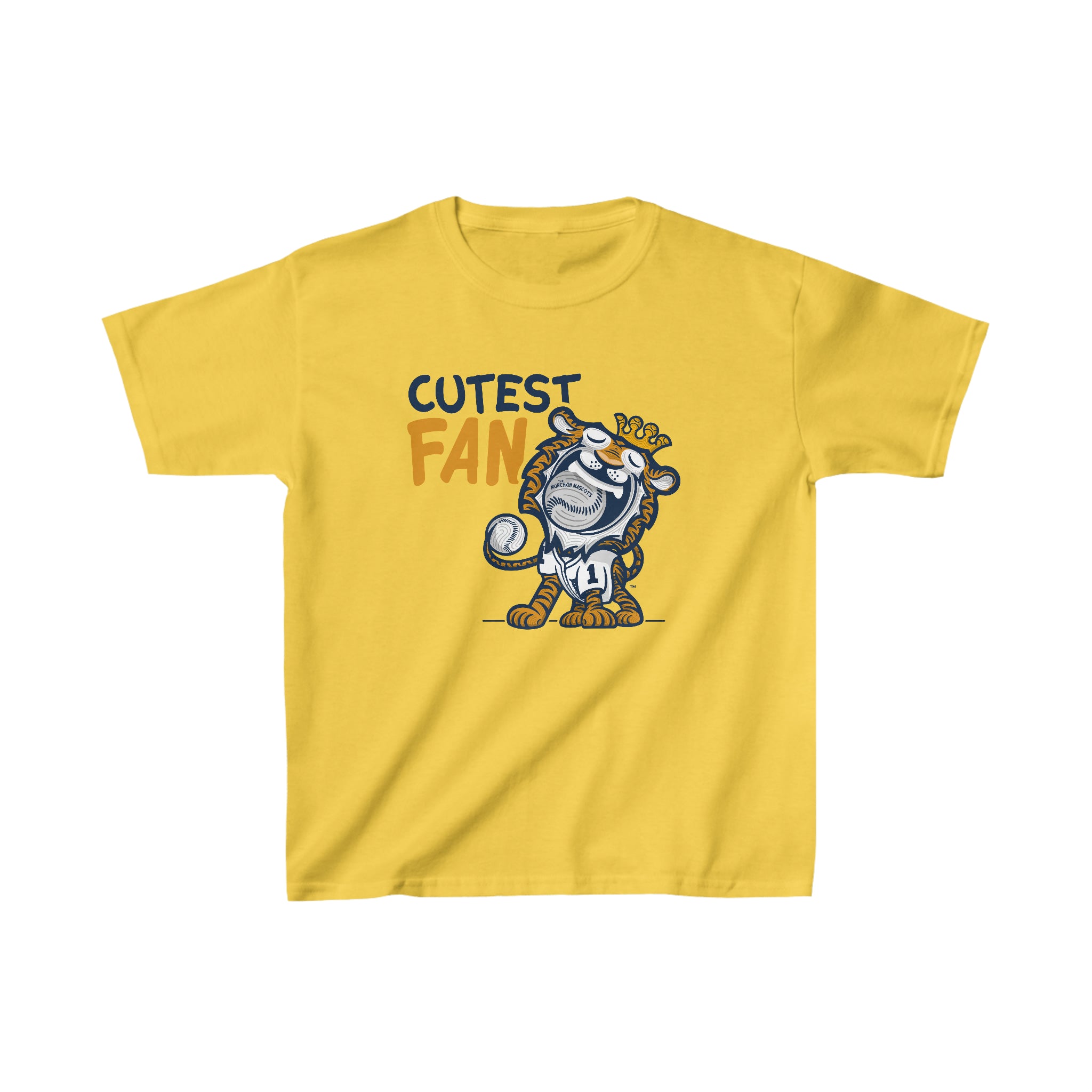 Kids Heavy Cotton™ Tee - Cutest Fan - Lil' Paws DET Baseball