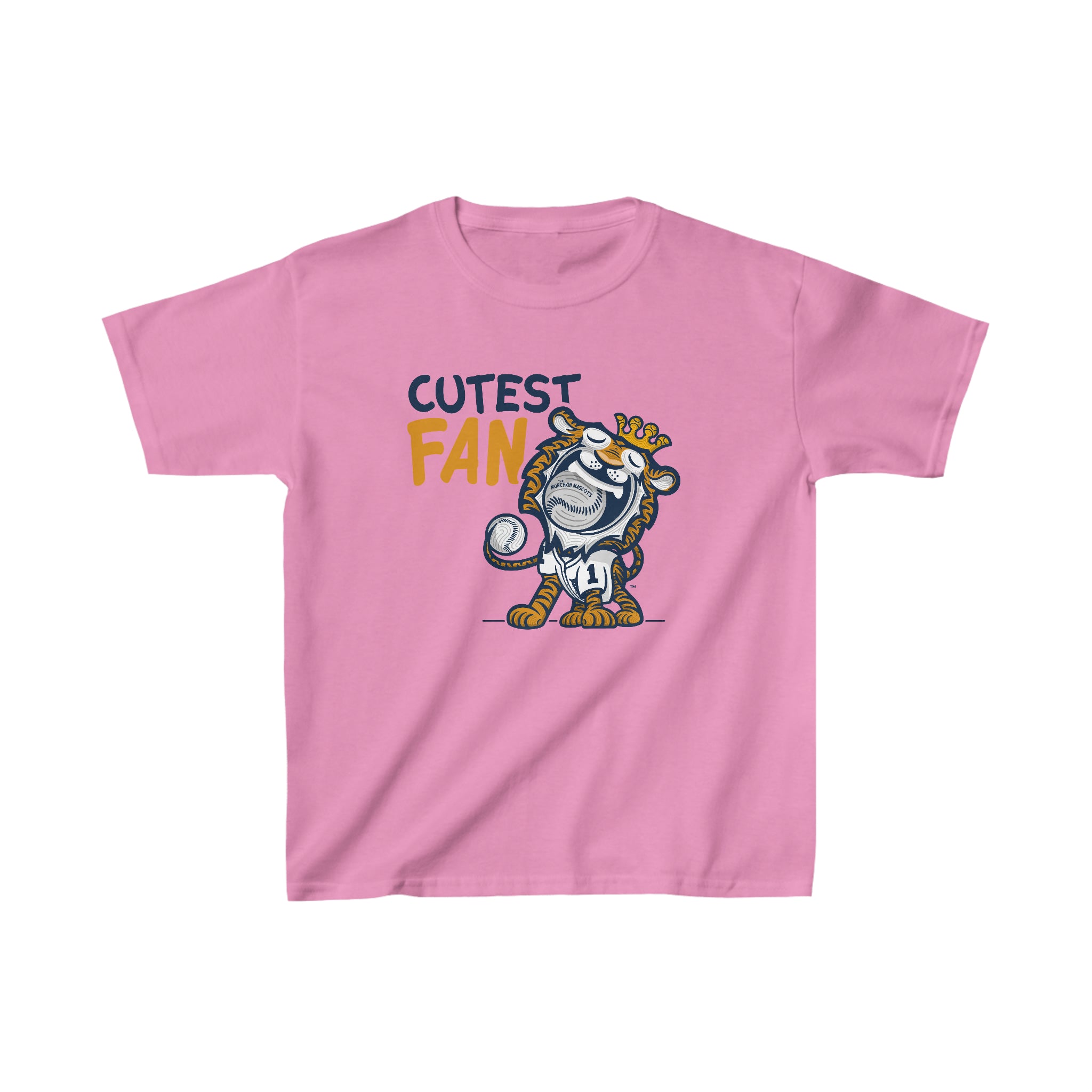 Kids Heavy Cotton™ Tee - Cutest Fan - Lil' Paws DET Baseball