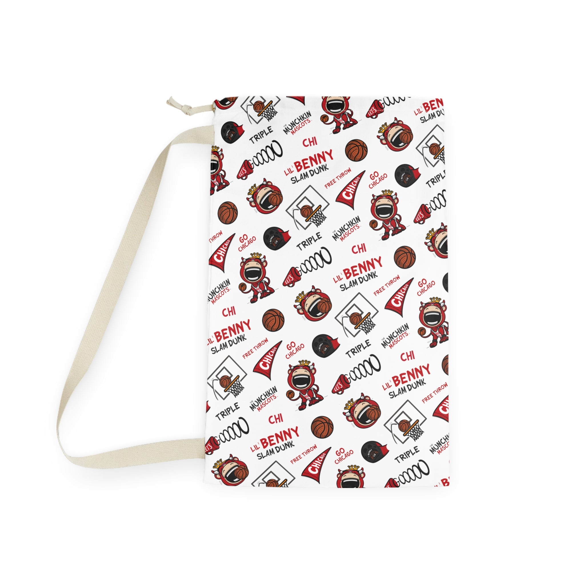 Laundry Bag - Pattern - Lil' Benny CHI Basketball