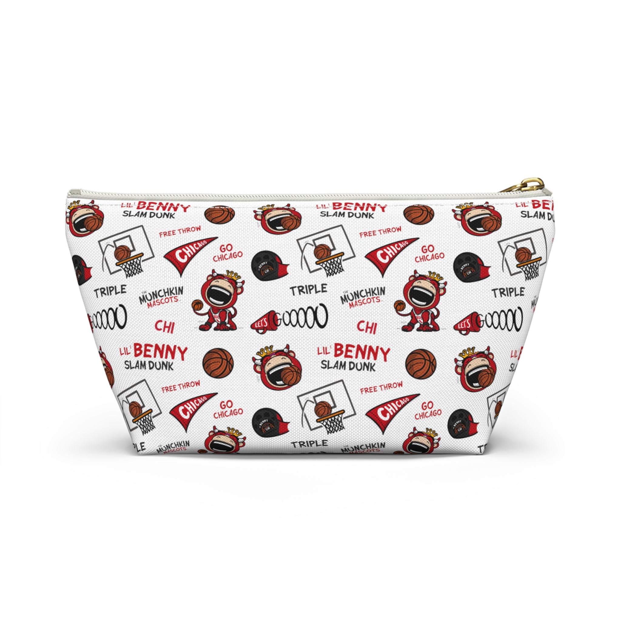 Accessory Pouch w T-bottom - Pattern - Lil' Benny CHI Basketball