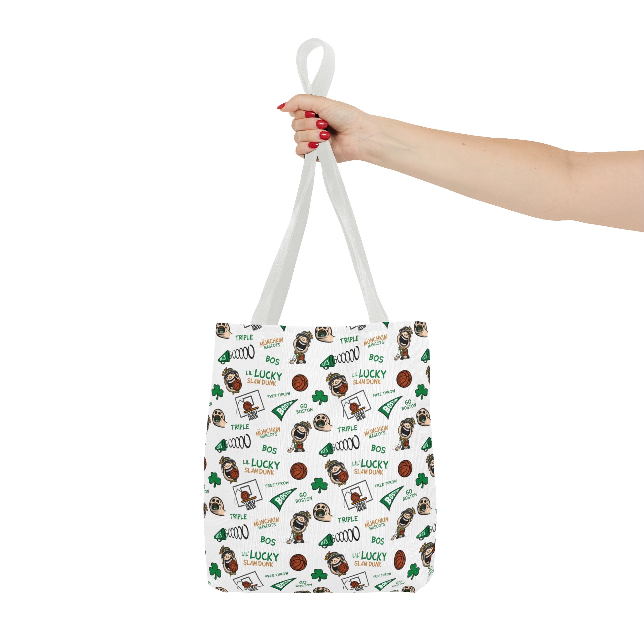 Tote Bag (AOP) - Pattern - Lil' Lucky BOS Basketball