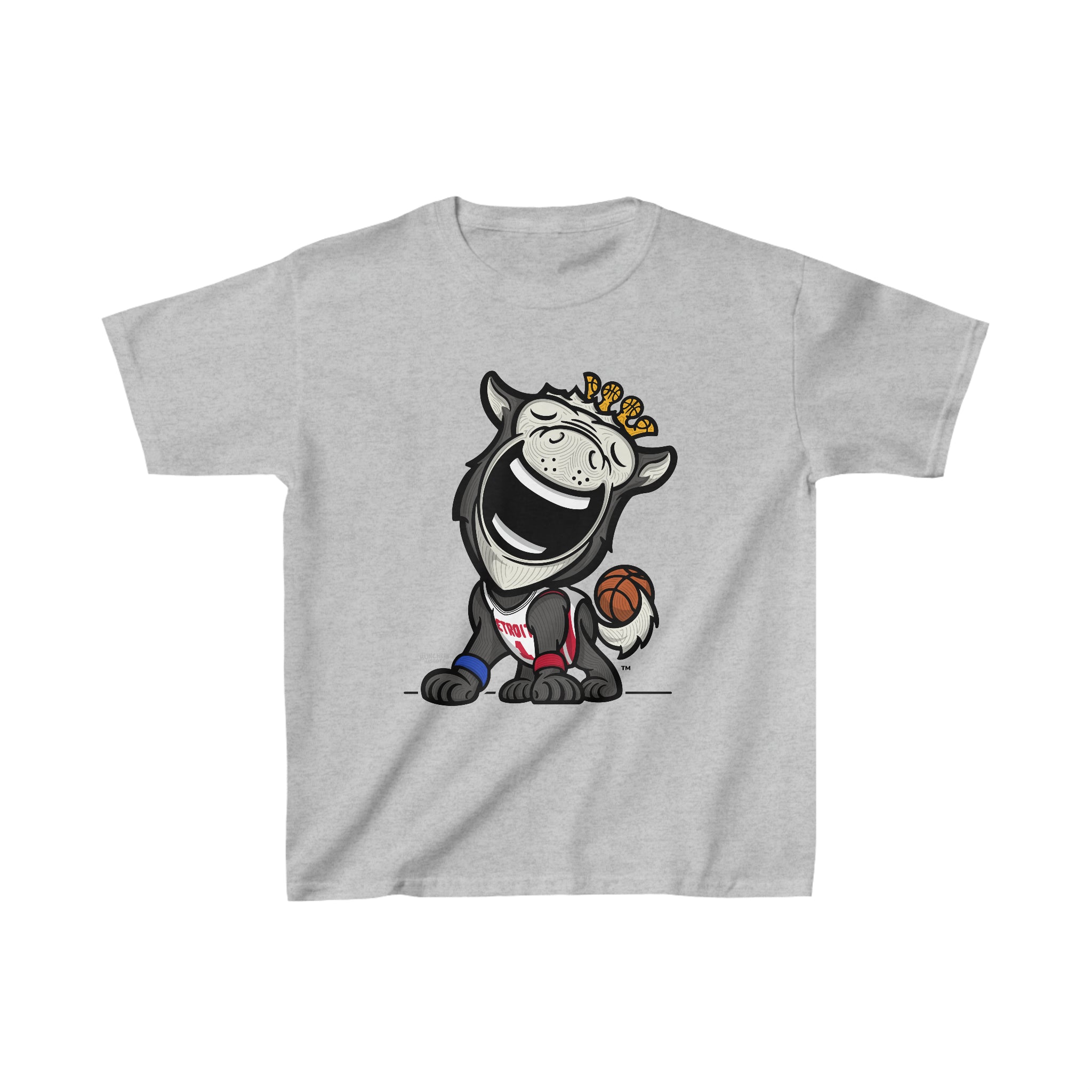 Kids Heavy Cotton™ Tee  - Home Jersey- Lil-Hooper Detroit Basketball