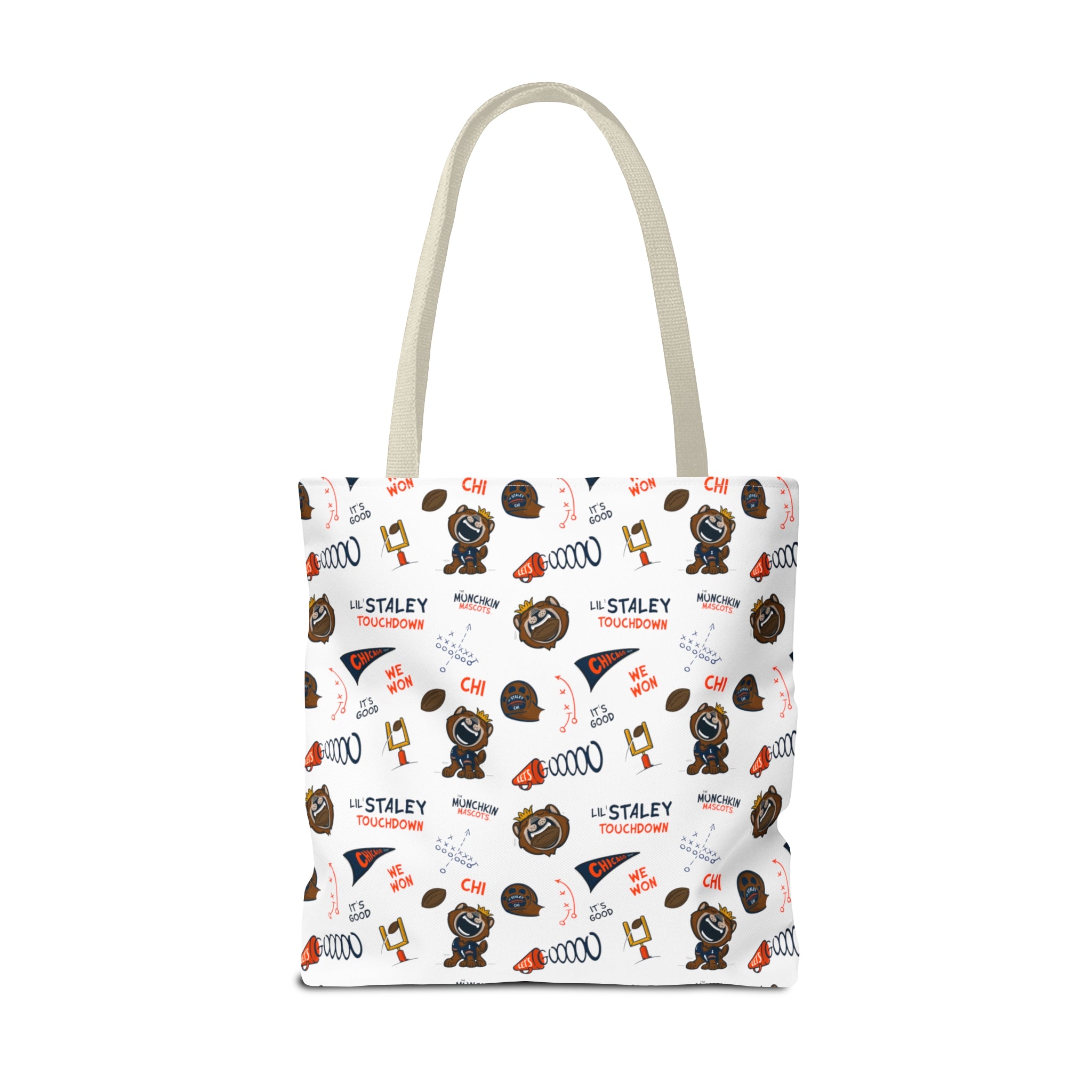 Tote Bag (AOP) - Pattern - Lil' Staley CHI Football