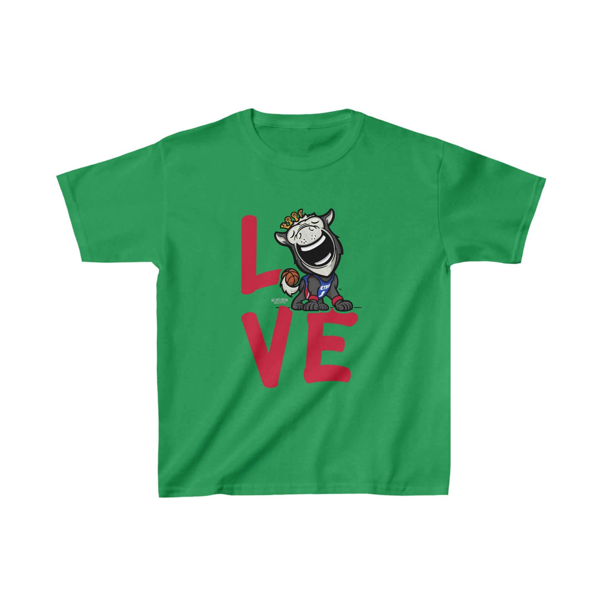 Kids Heavy Cotton™ Tee - LOVE - Lil' Hooper DET Basketball