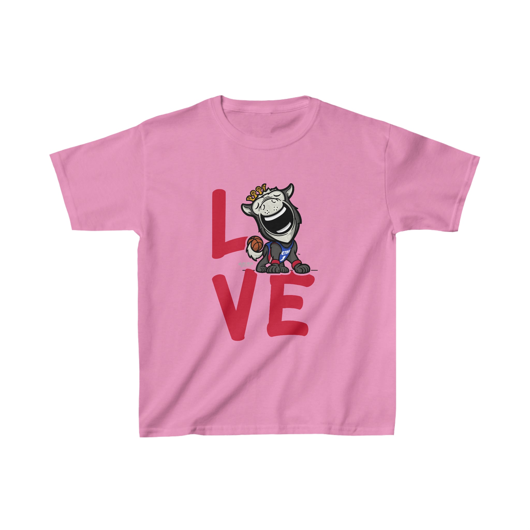 Kids Heavy Cotton™ Tee - LOVE - Lil' Hooper DET Basketball