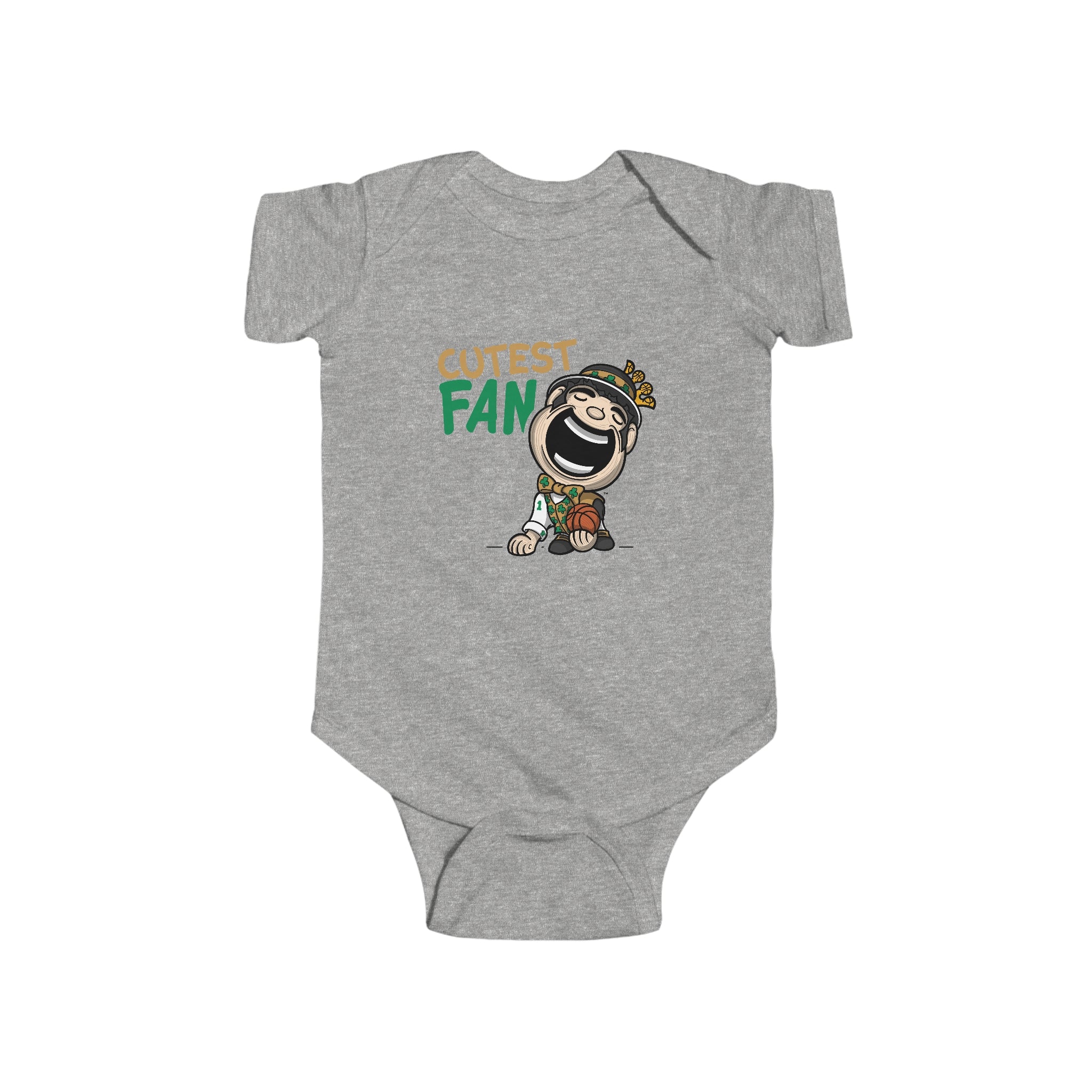 Infant Fine Jersey Bodysuit - Cutest Fan - Lil' Lucky BOS Basketball