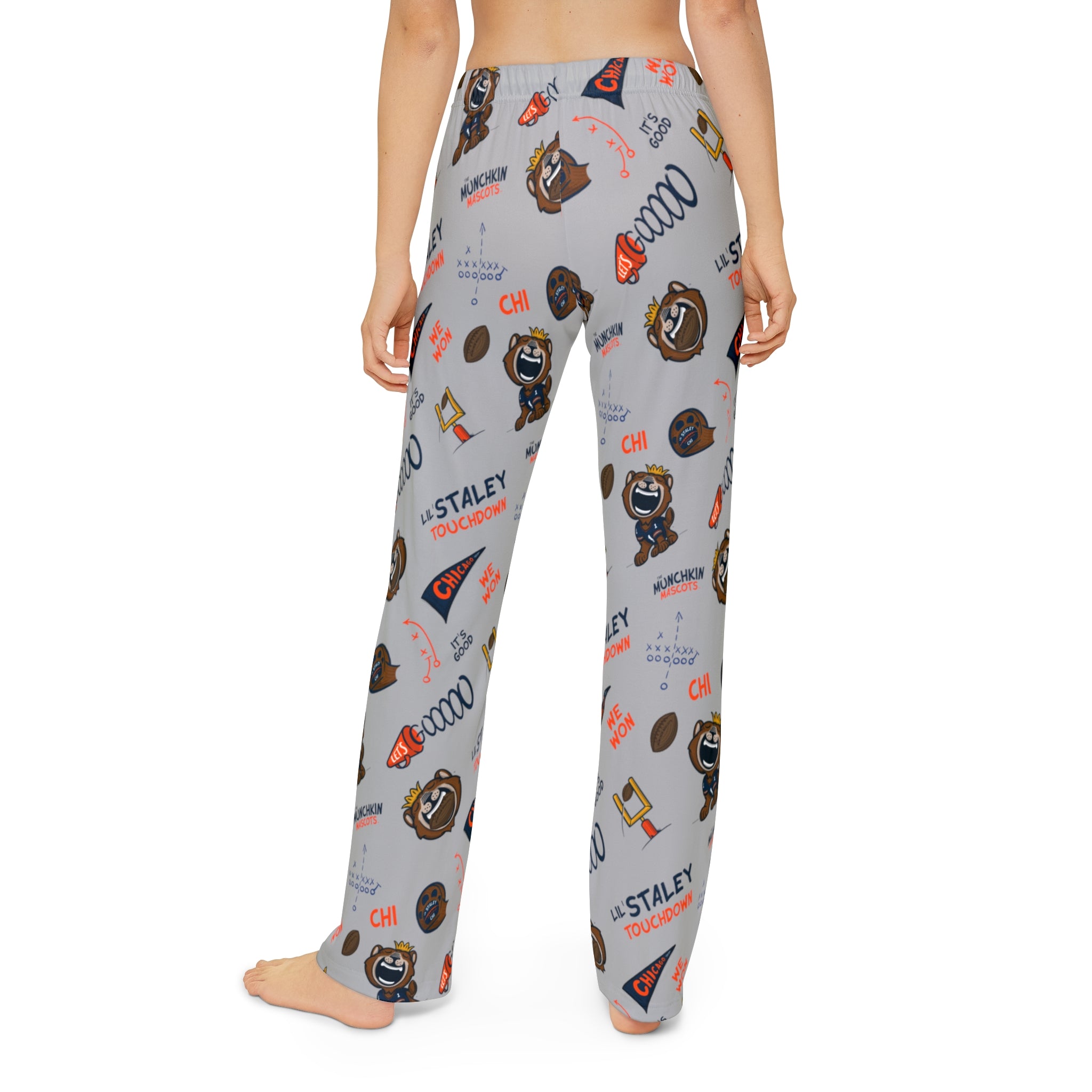 Kids Pajama Pants (AOP) - Pattern - Lil' Staley CHI Football