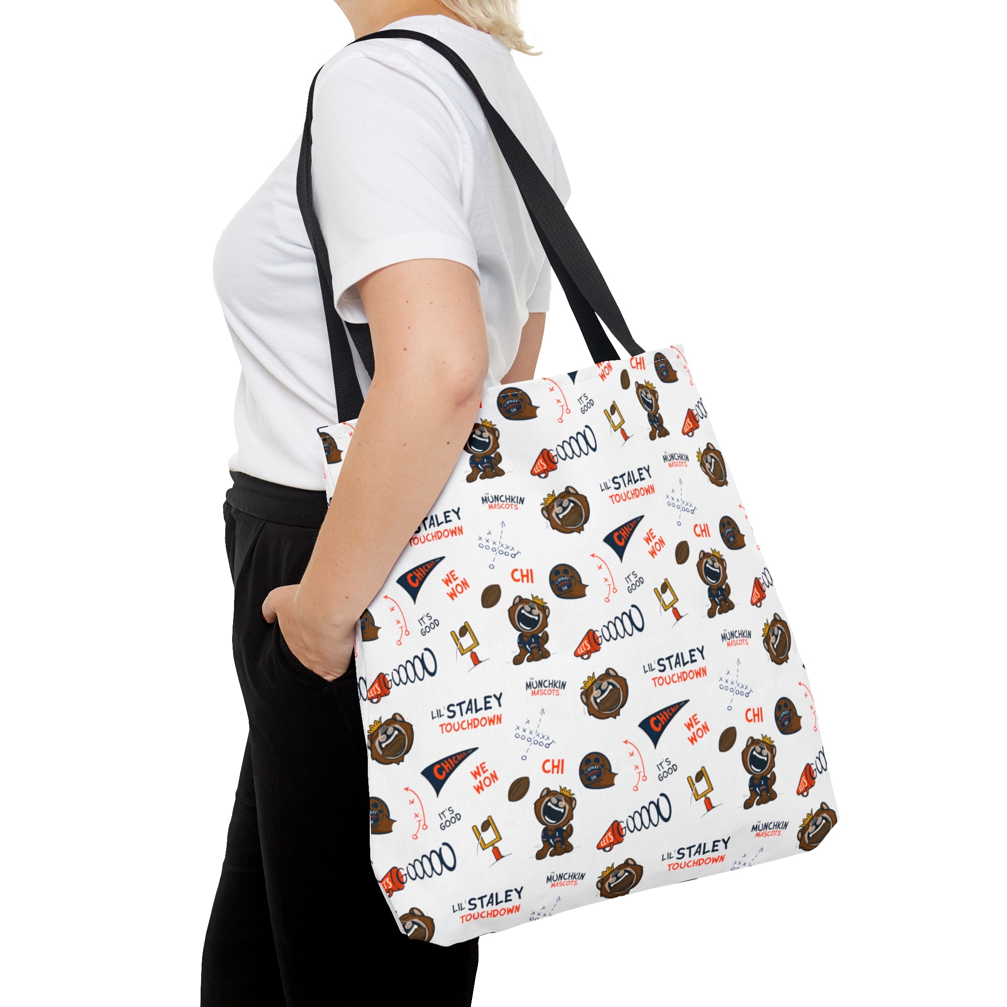 Tote Bag (AOP) - Pattern - Lil' Staley CHI Football