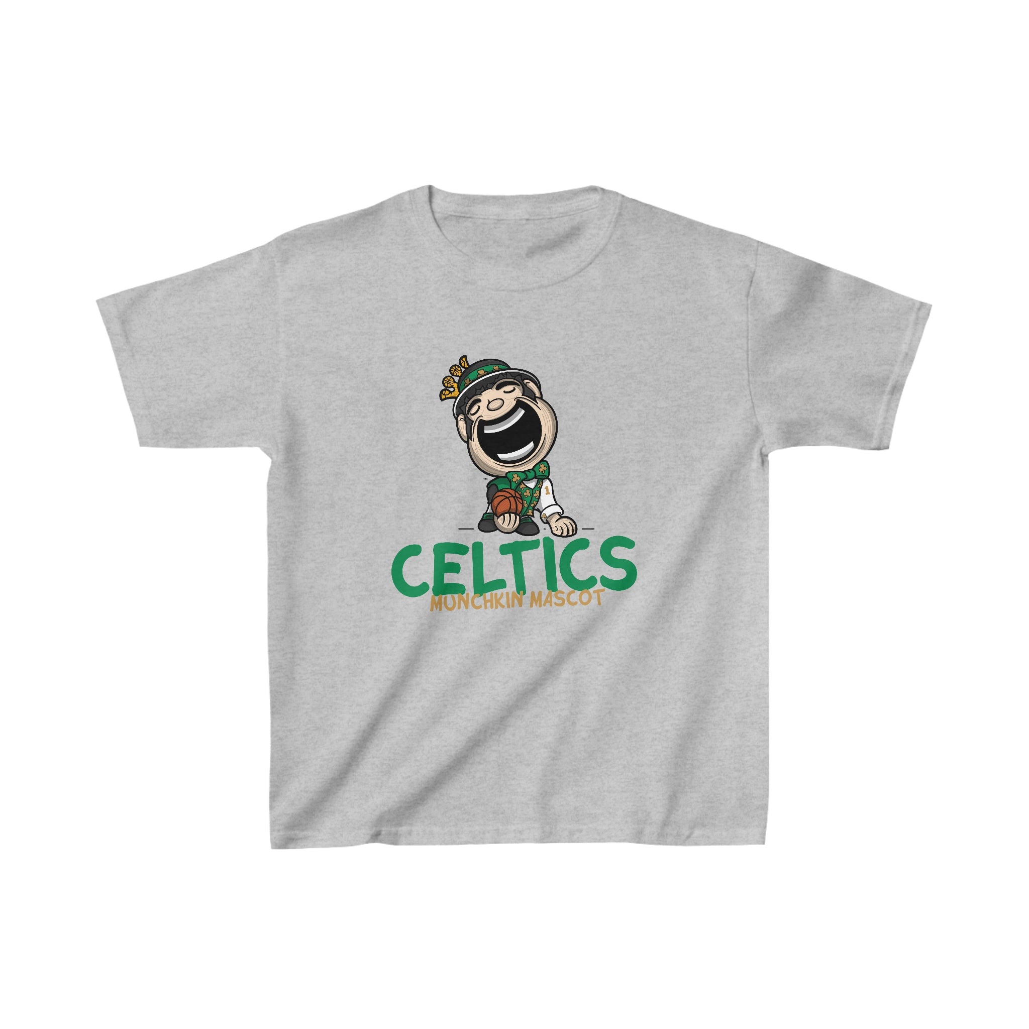 Kids Heavy Cotton™ Tee - Munchkin Mascot - Lil' Lucky BOS Basketball