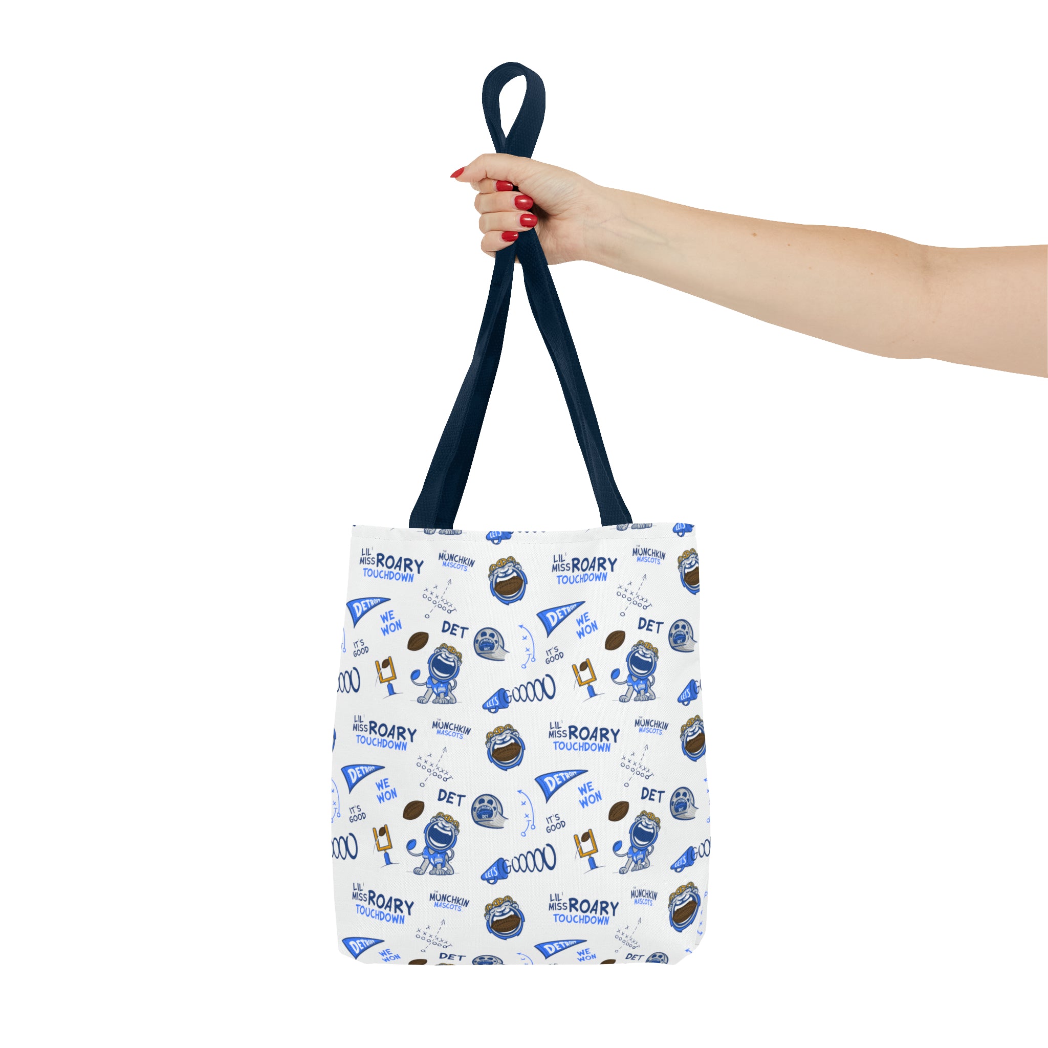 Tote Bag (AOP) - Pattern - Lil' Miss Roary DET Football