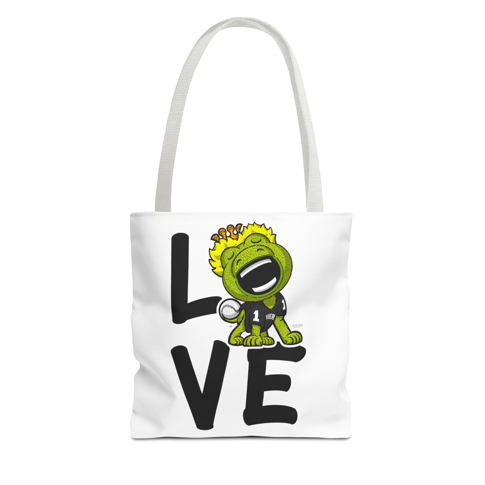 Tote Bag (AOP) - LOVE + Lets Go - Lil' Southpaw CHI Baseball