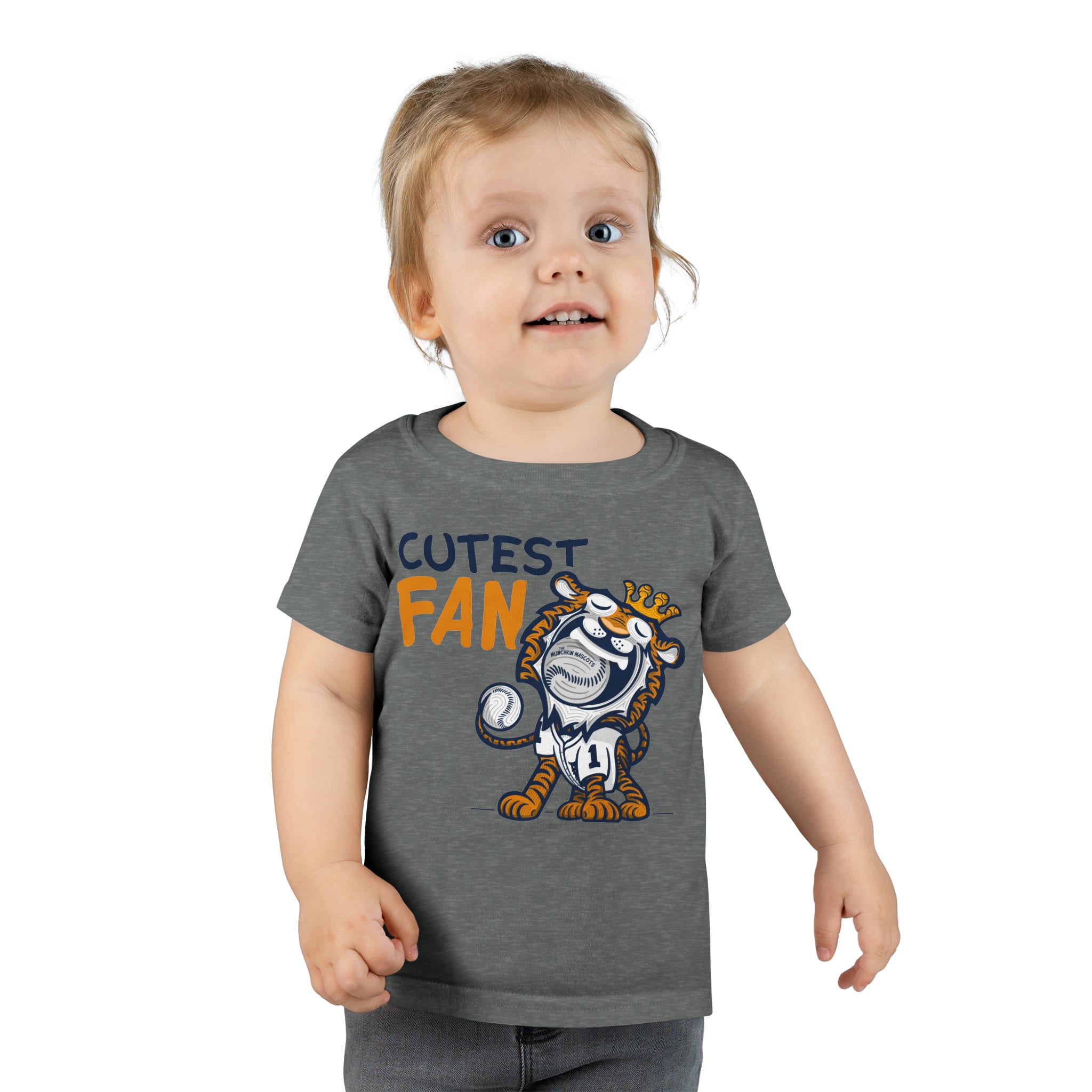 Toddler T-shirt - Cutest Fan - Lil' Paws DET Baseball