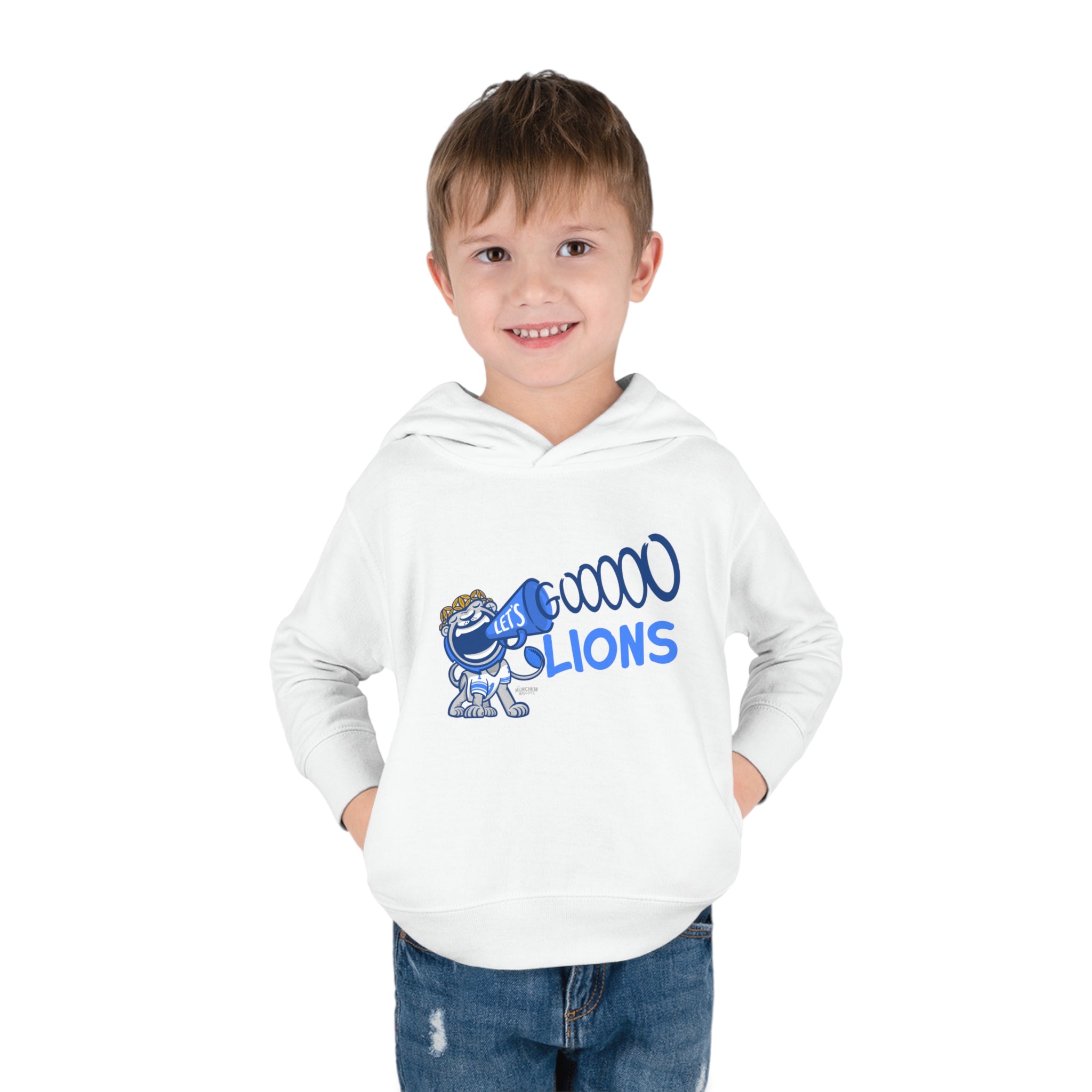 Toddler Pullover Fleece Hoodie - Let's Go - Lil' Miss Roary DET Football