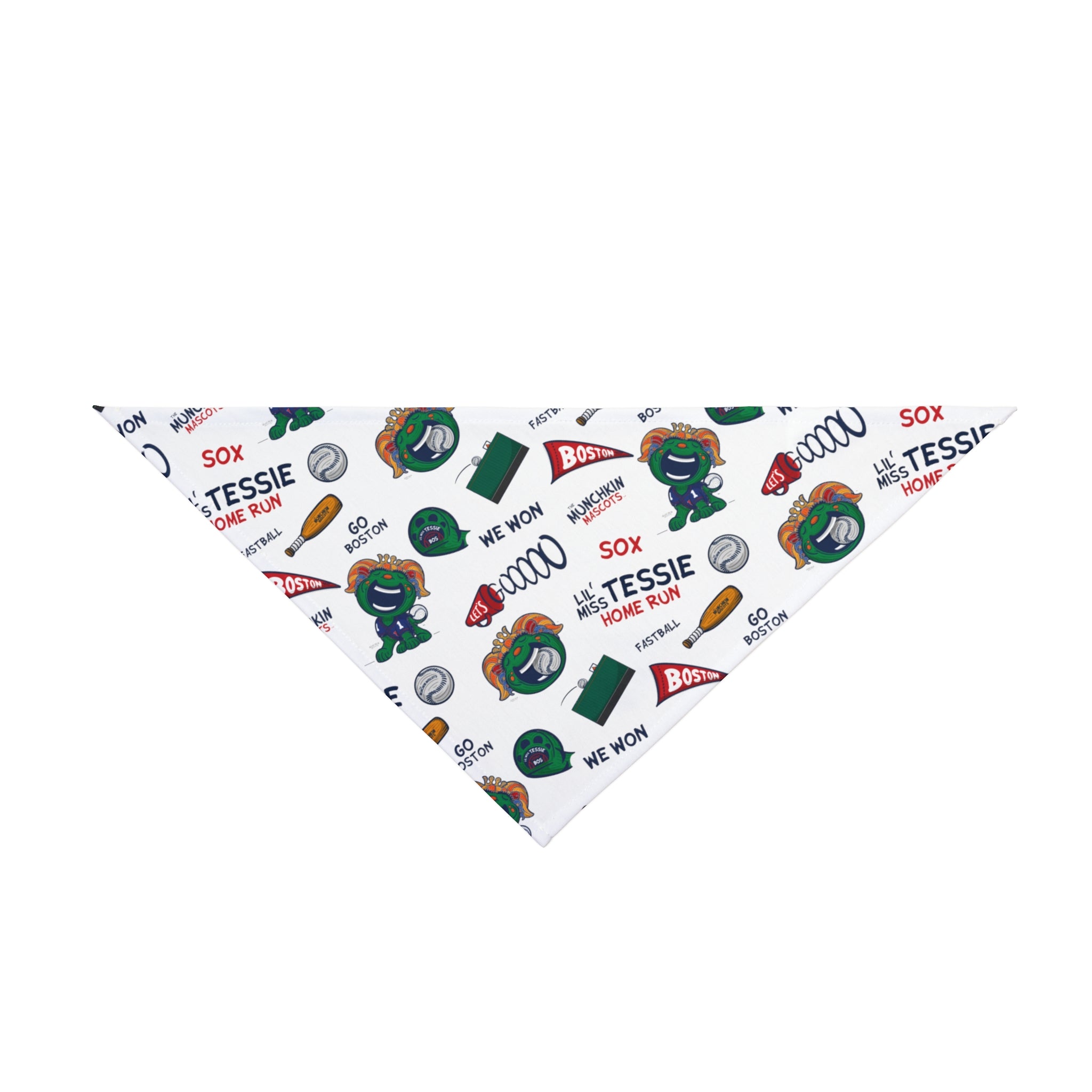 Pet Bandana - Pattern - Lil' Miss Tessie BOS Baseball