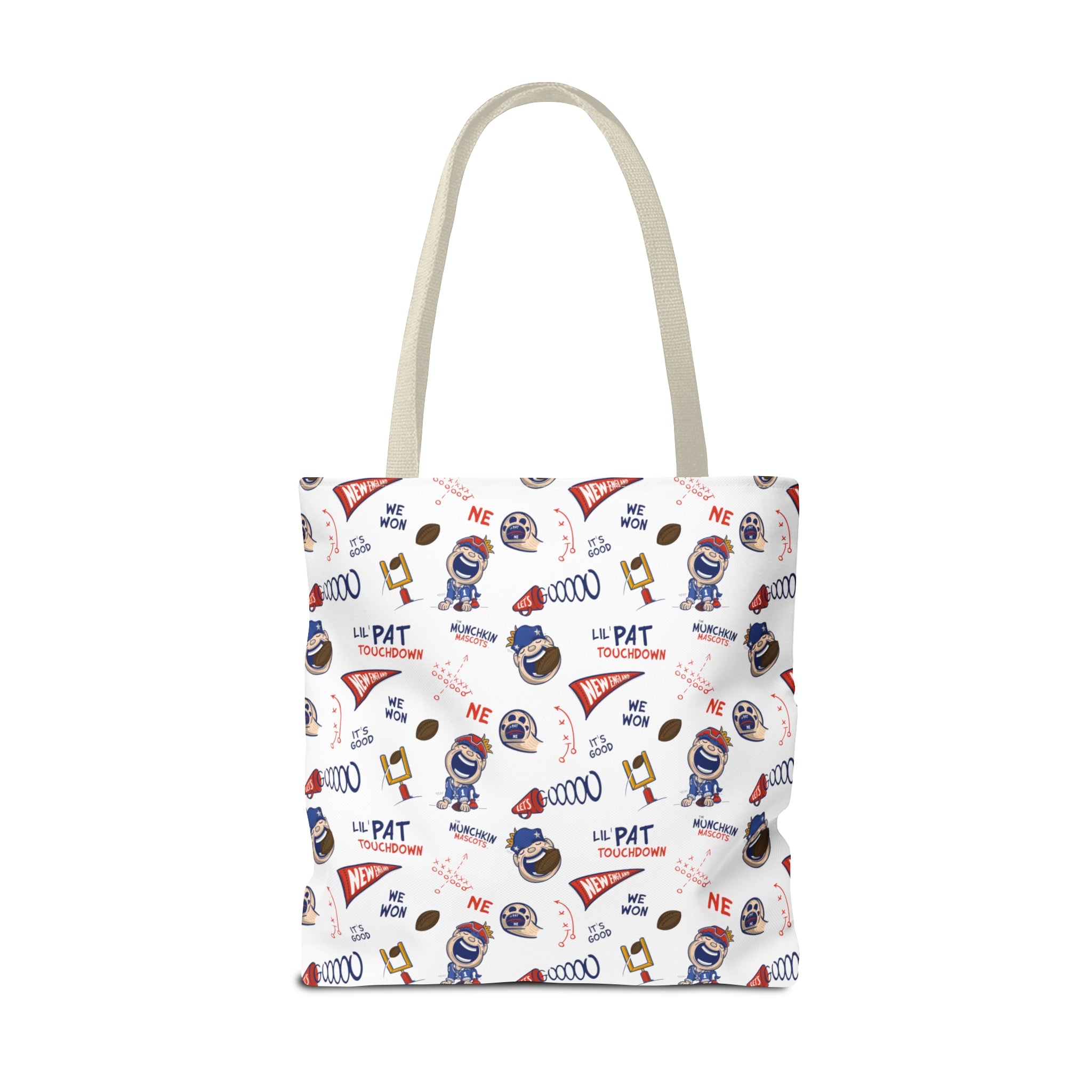 Tote Bag (AOP) - Pattern - Lil' Pat NE Football