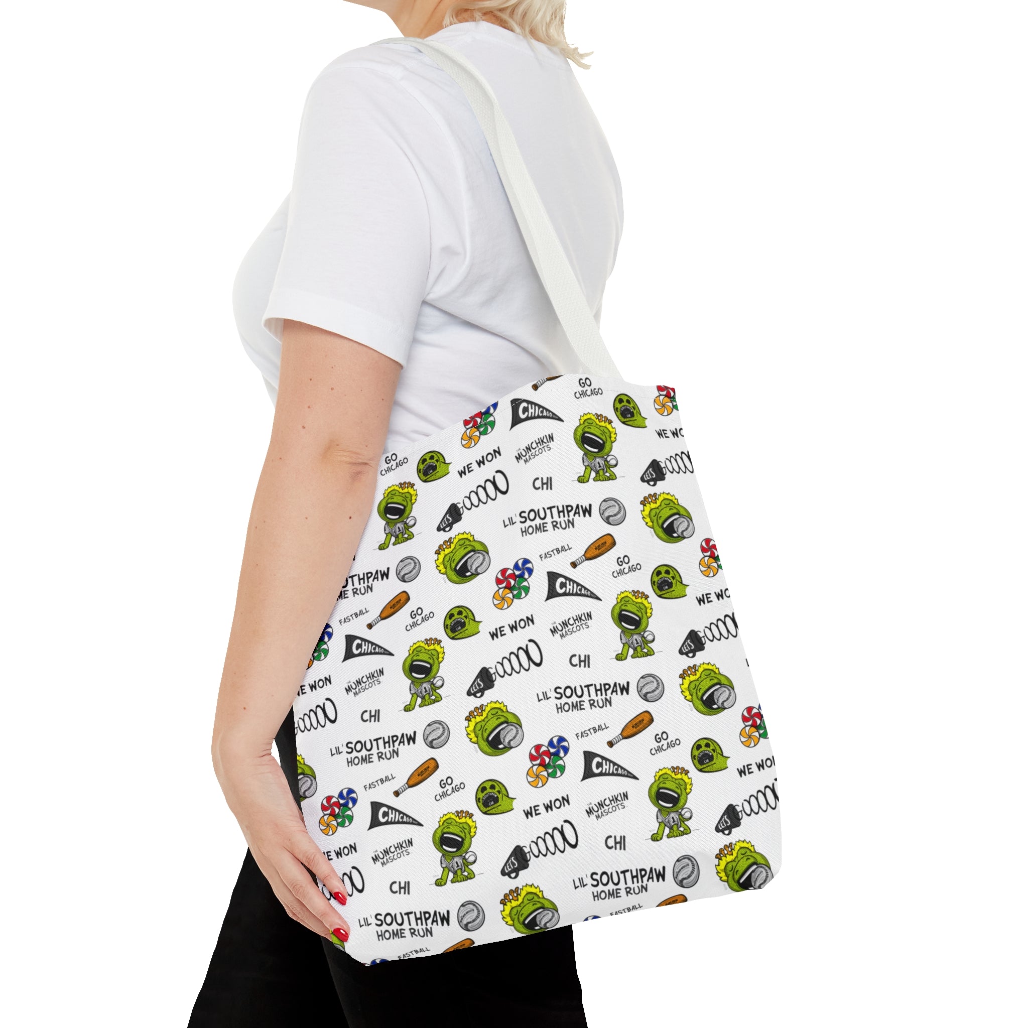 Tote Bag (AOP) - Pattern - Lil' Southpaw CHI Baseball