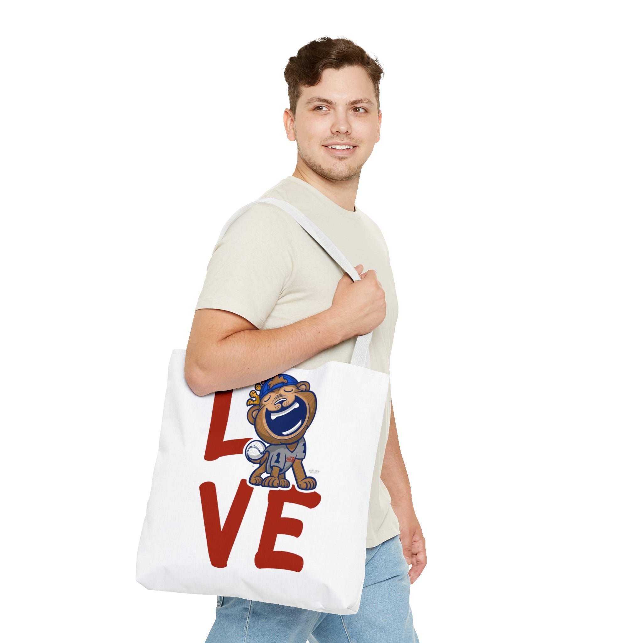 Tote Bag (AOP) - LOVE + Lets Go - Lil' Clark CHI Baseball