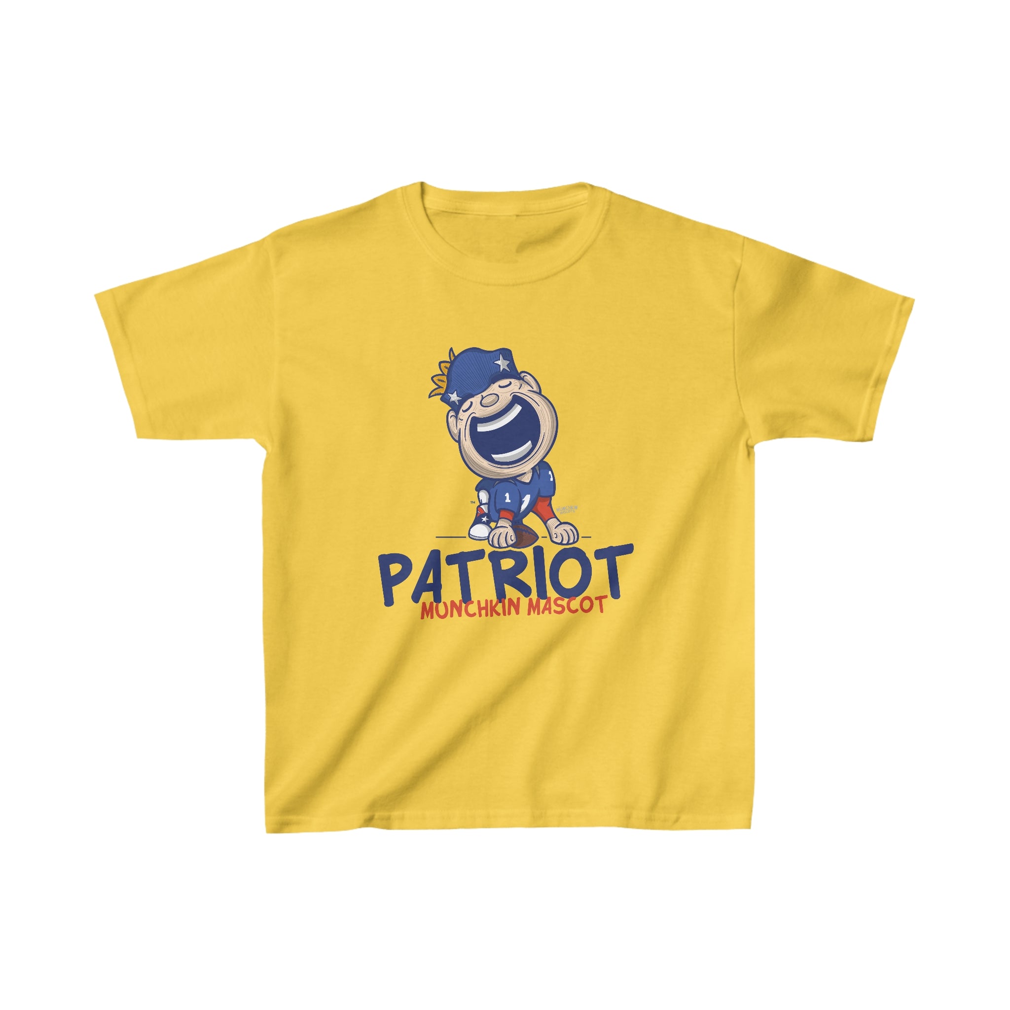 Kids Heavy Cotton™ Tee - Munchkin Mascot - Lil' Pat NE Football