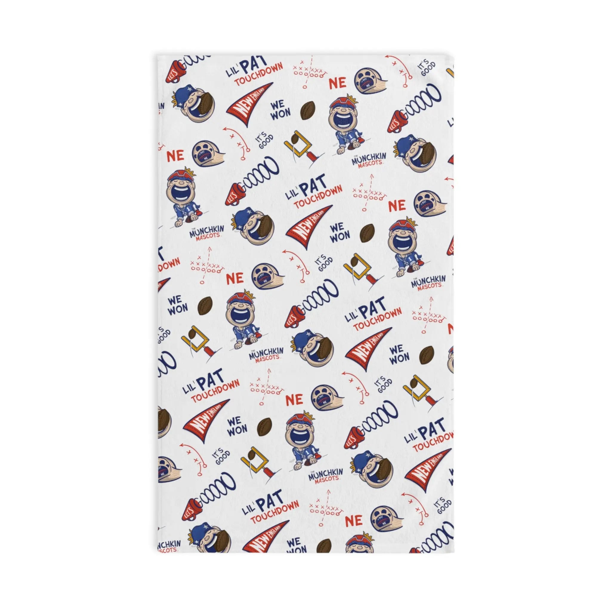 Hand Towel - Pattern - Lil' Pat NE Football Printify