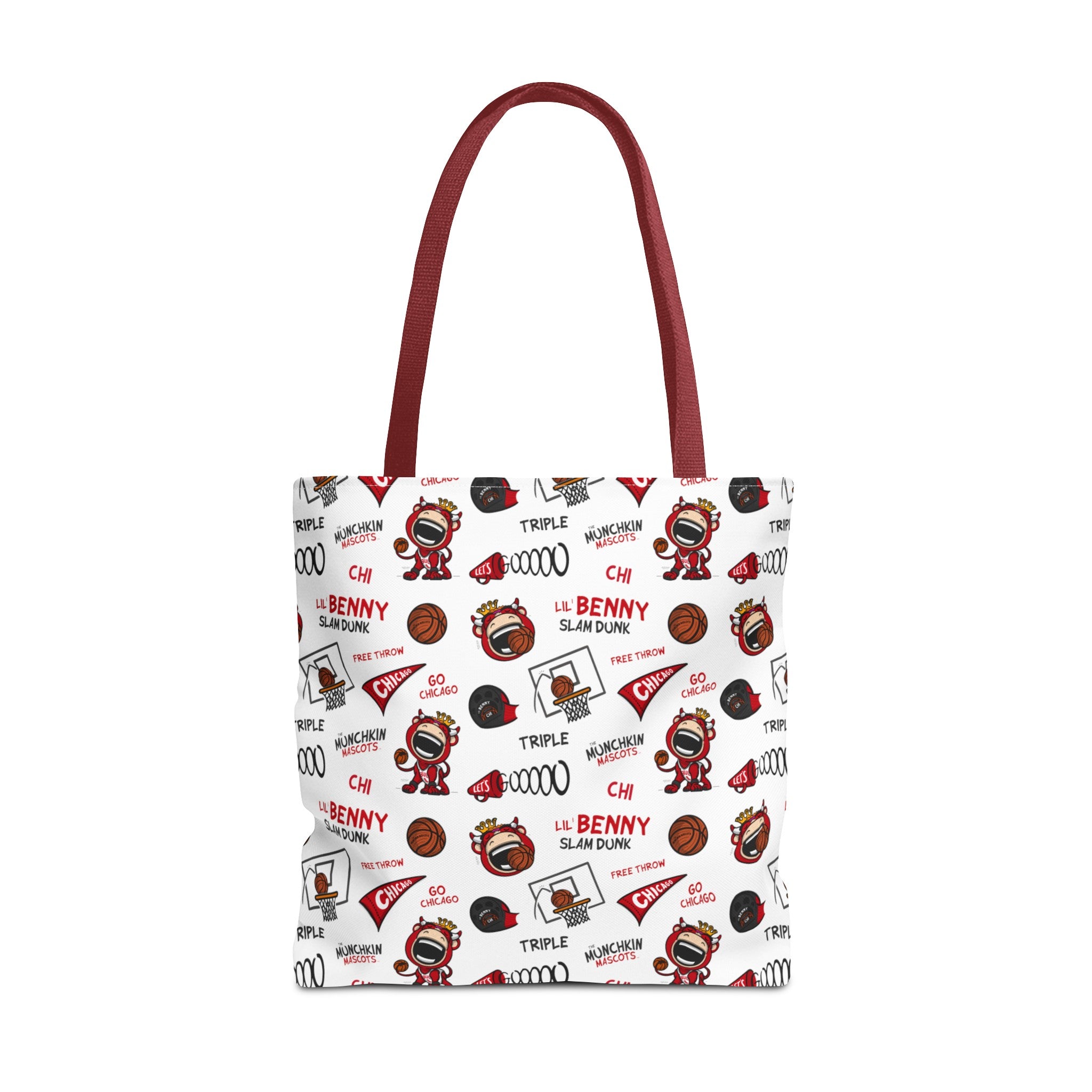 Tote Bag (AOP) - Pattern - Lil' Benny CHI Basketball