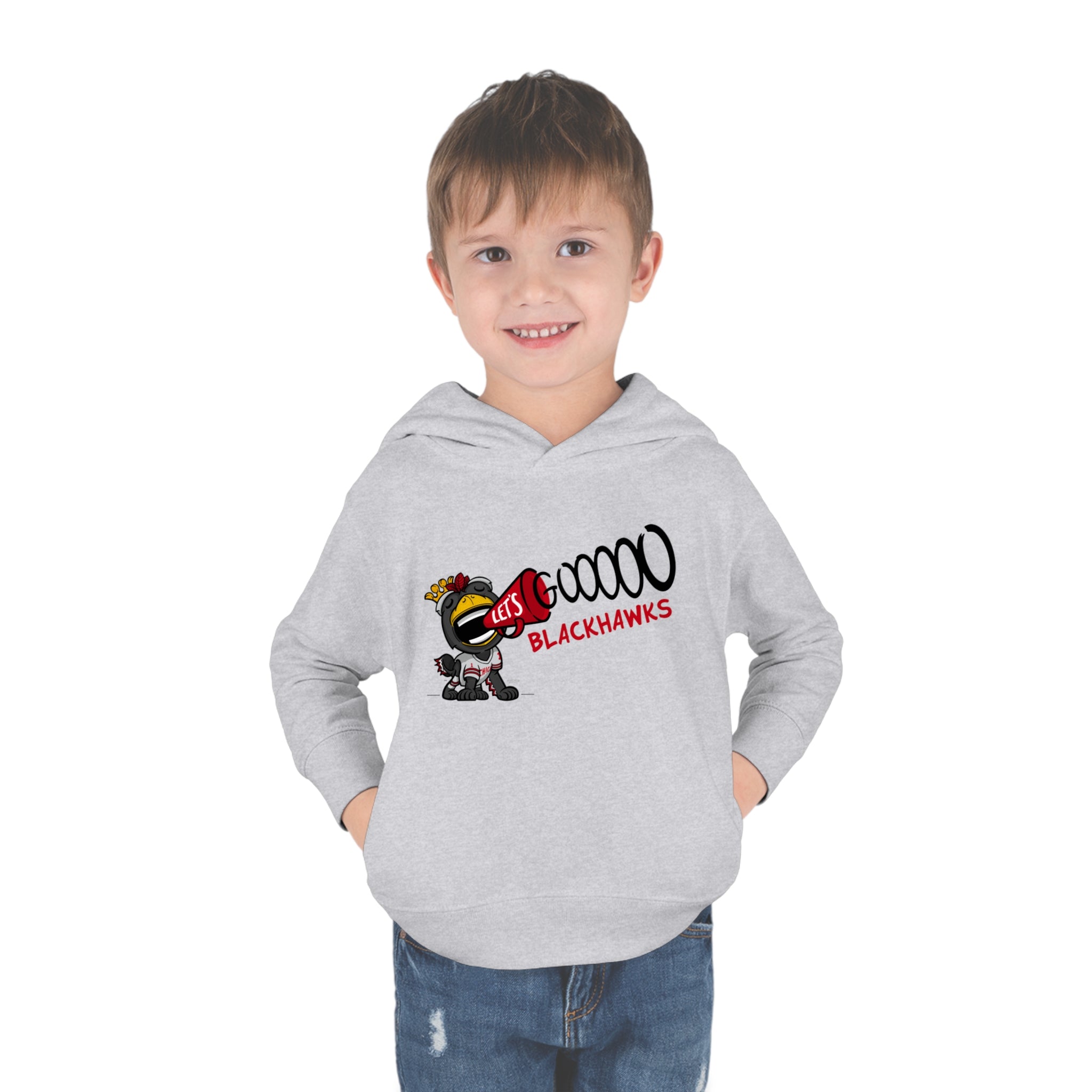 Toddler Pullover Fleece Hoodie - Let's Go - Lil' Tommy CHI Hockey