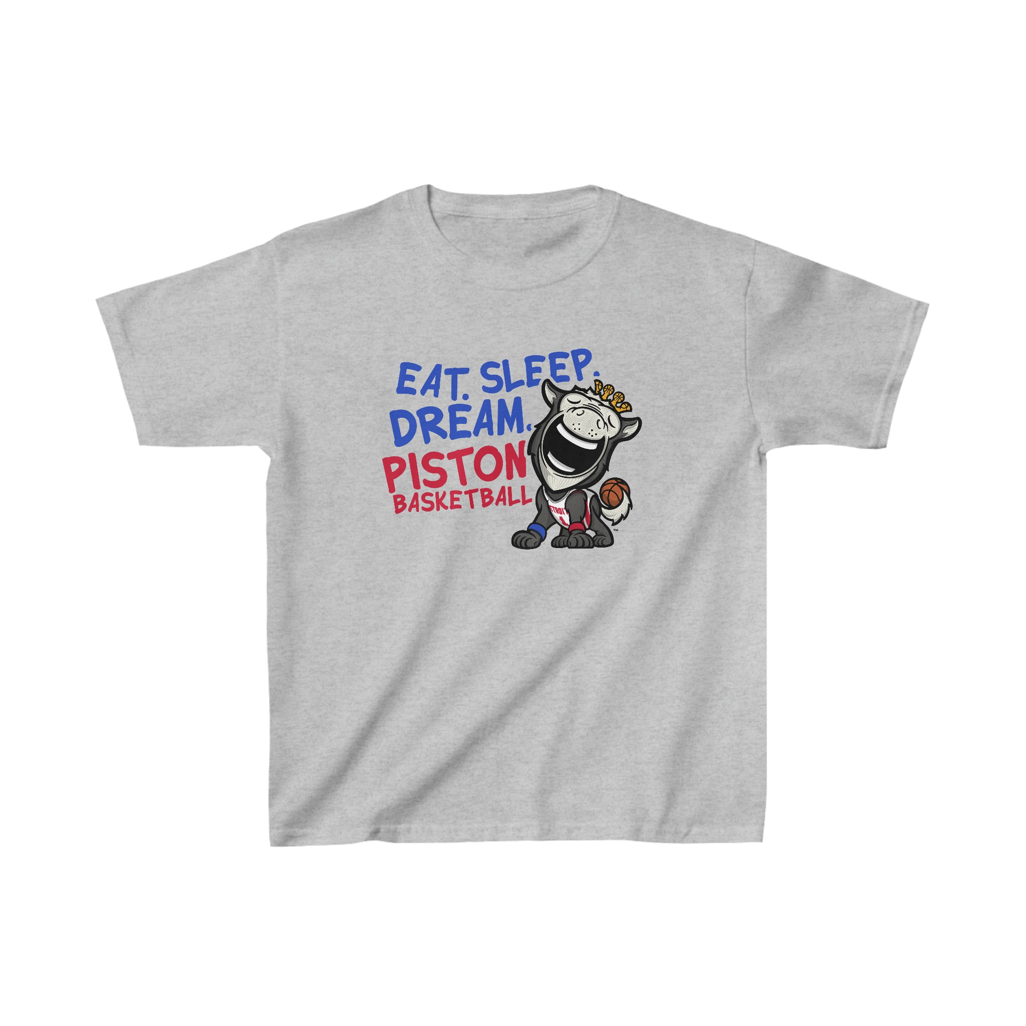 Kids Heavy Cotton™ Tee - Eat Sleep Dream - Lil' Hooper DET Basketball