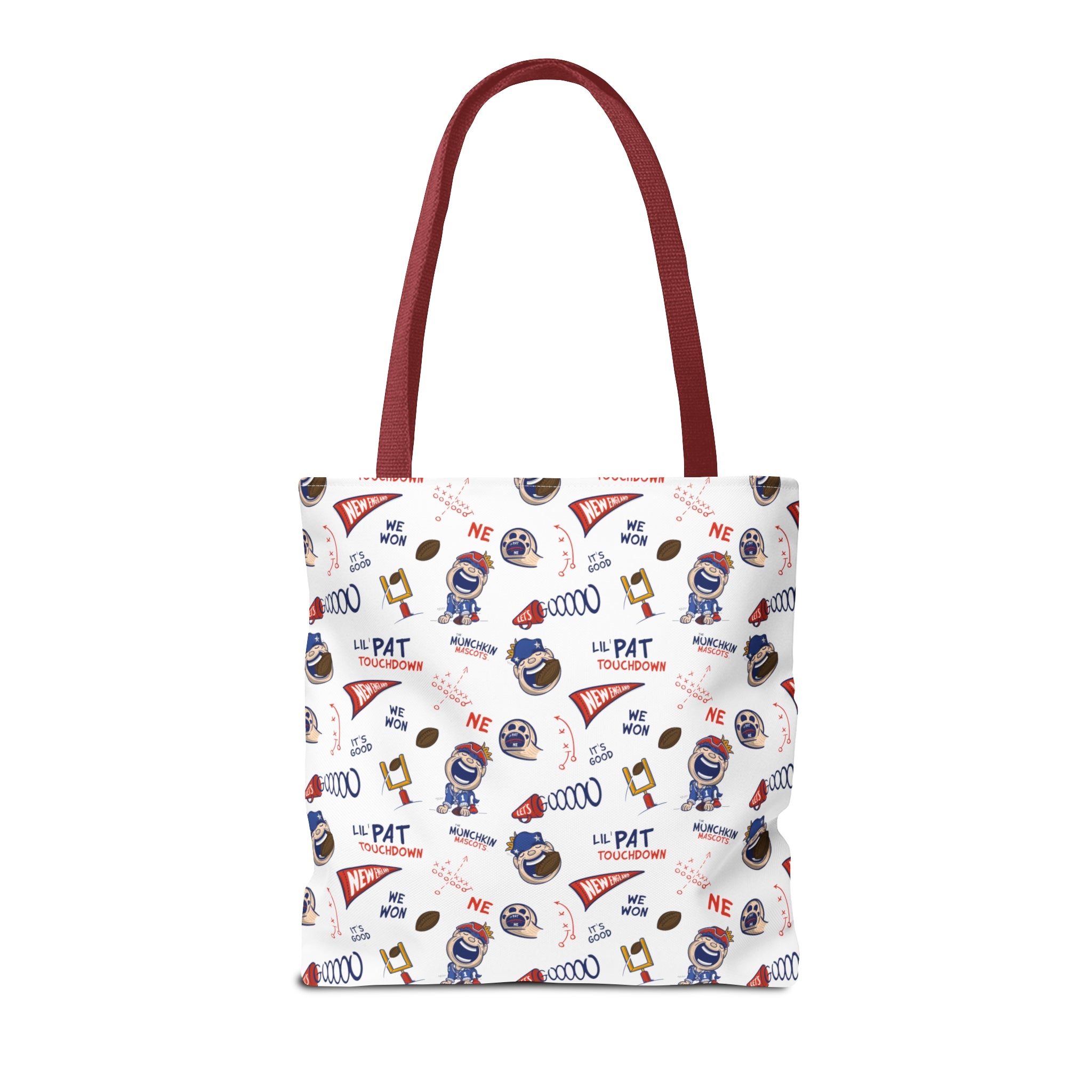 Tote Bag (AOP) - Pattern - Lil' Pat NE Football