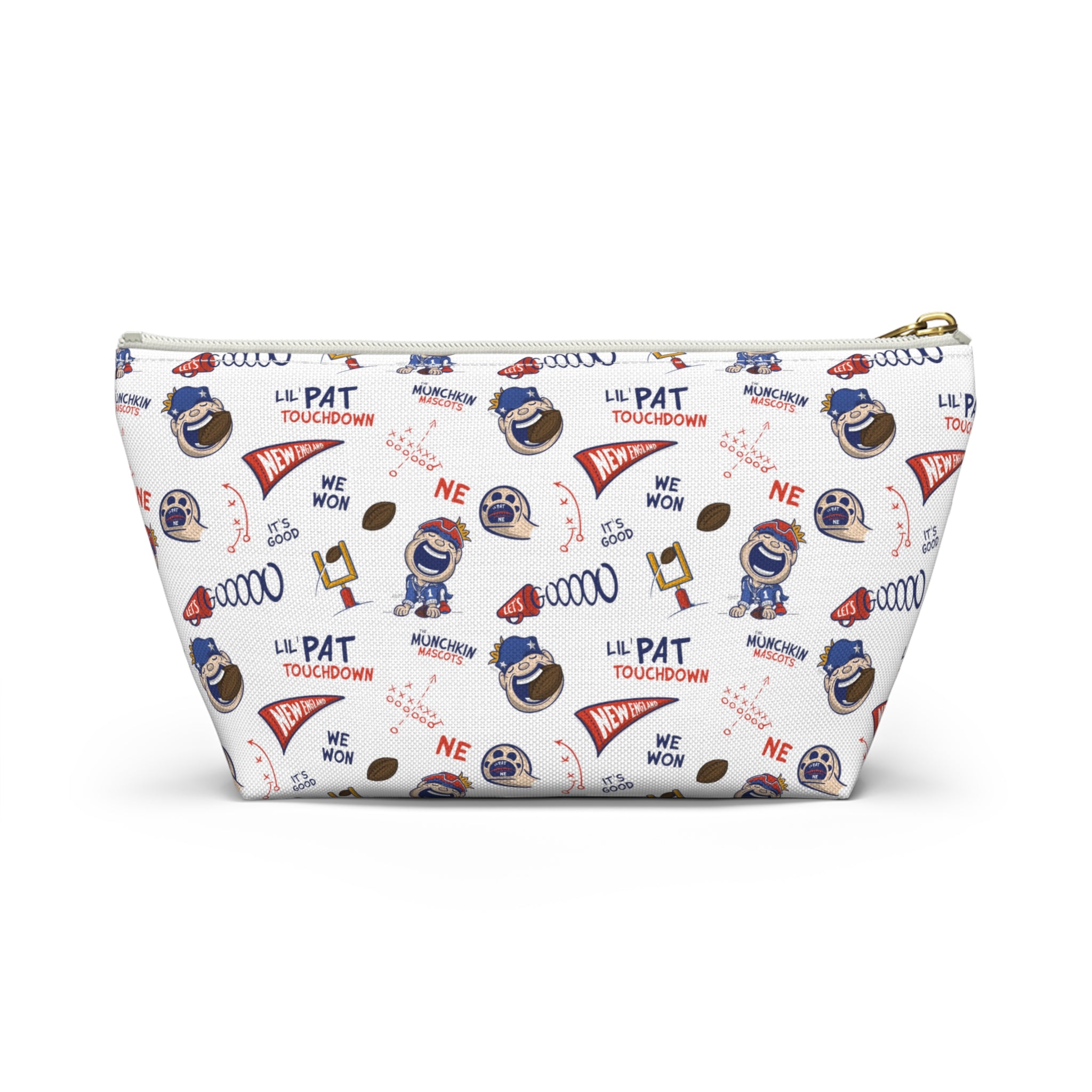 Accessory Pouch w T-bottom - Pattern - Lil' Pat NE Football