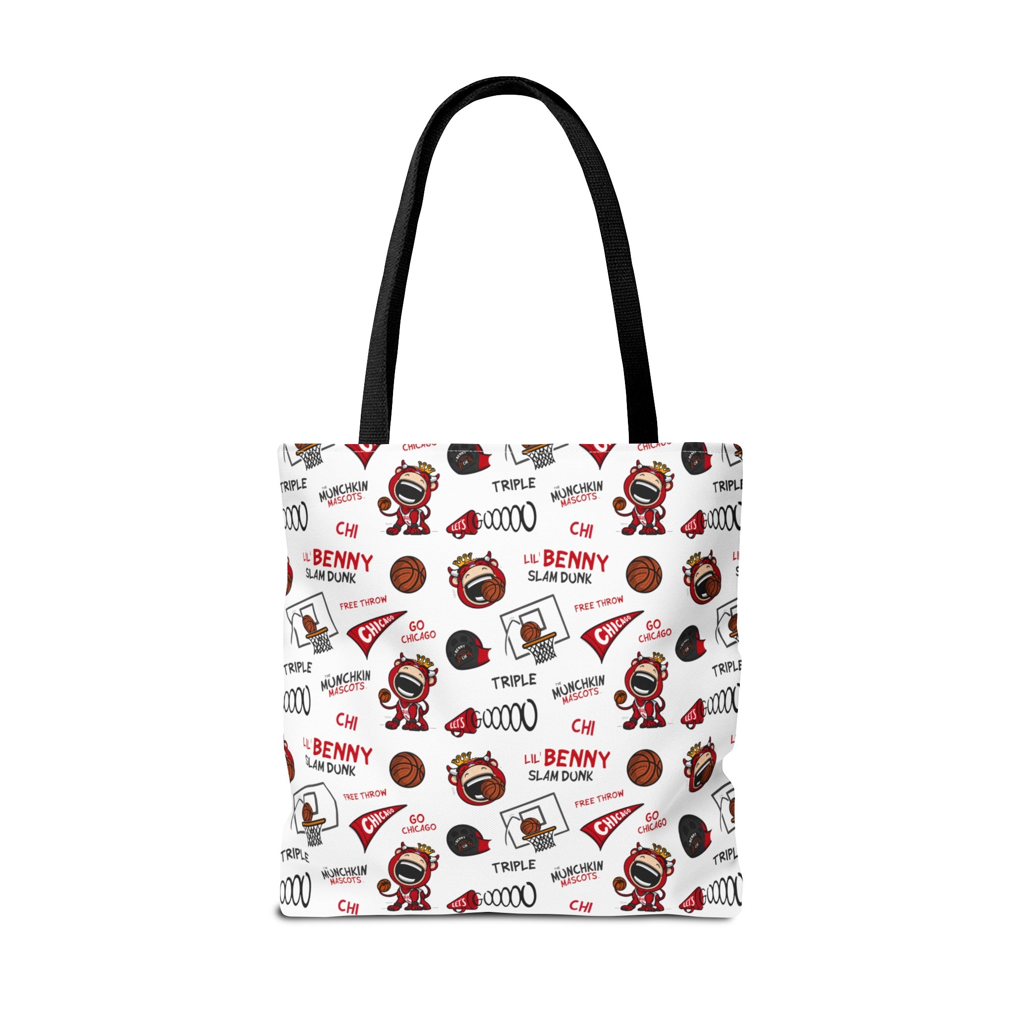 Tote Bag (AOP) - Pattern - Lil' Benny CHI Basketball