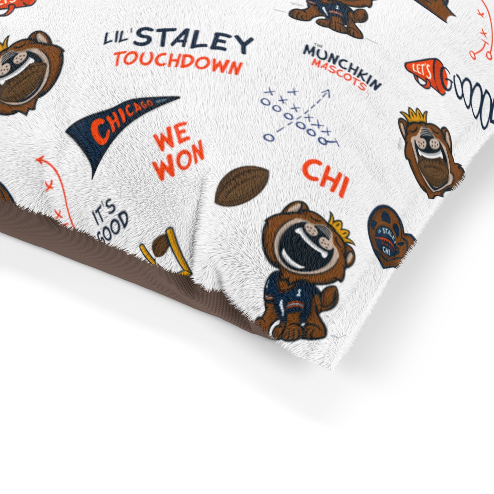 Pet Bed - Lets Go + Pattern - Lil' Staley CHI Football