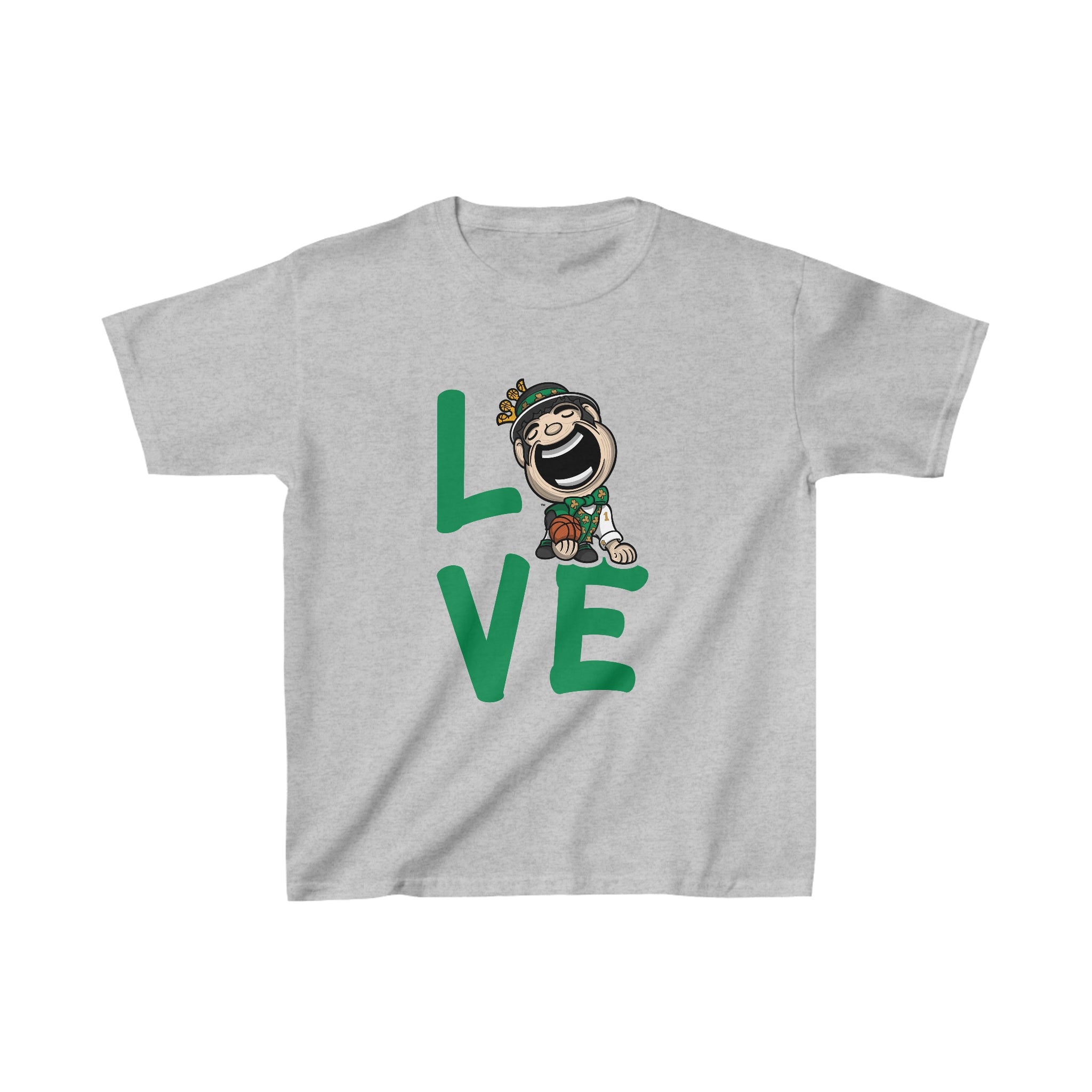 Kids Heavy Cotton™ Tee - LOVE - Lil' Lucky BOS Basketball