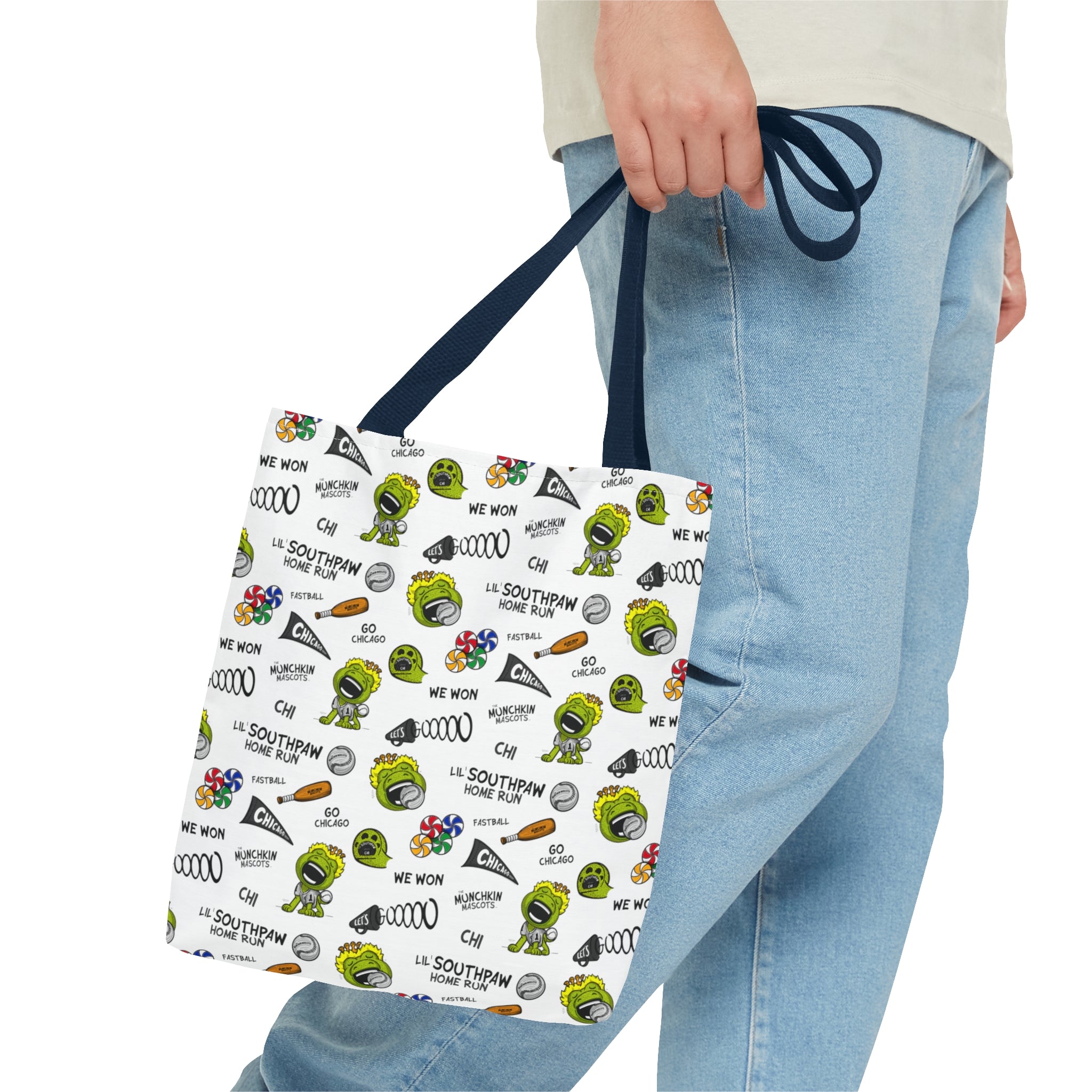 Tote Bag (AOP) - Pattern - Lil' Southpaw CHI Baseball